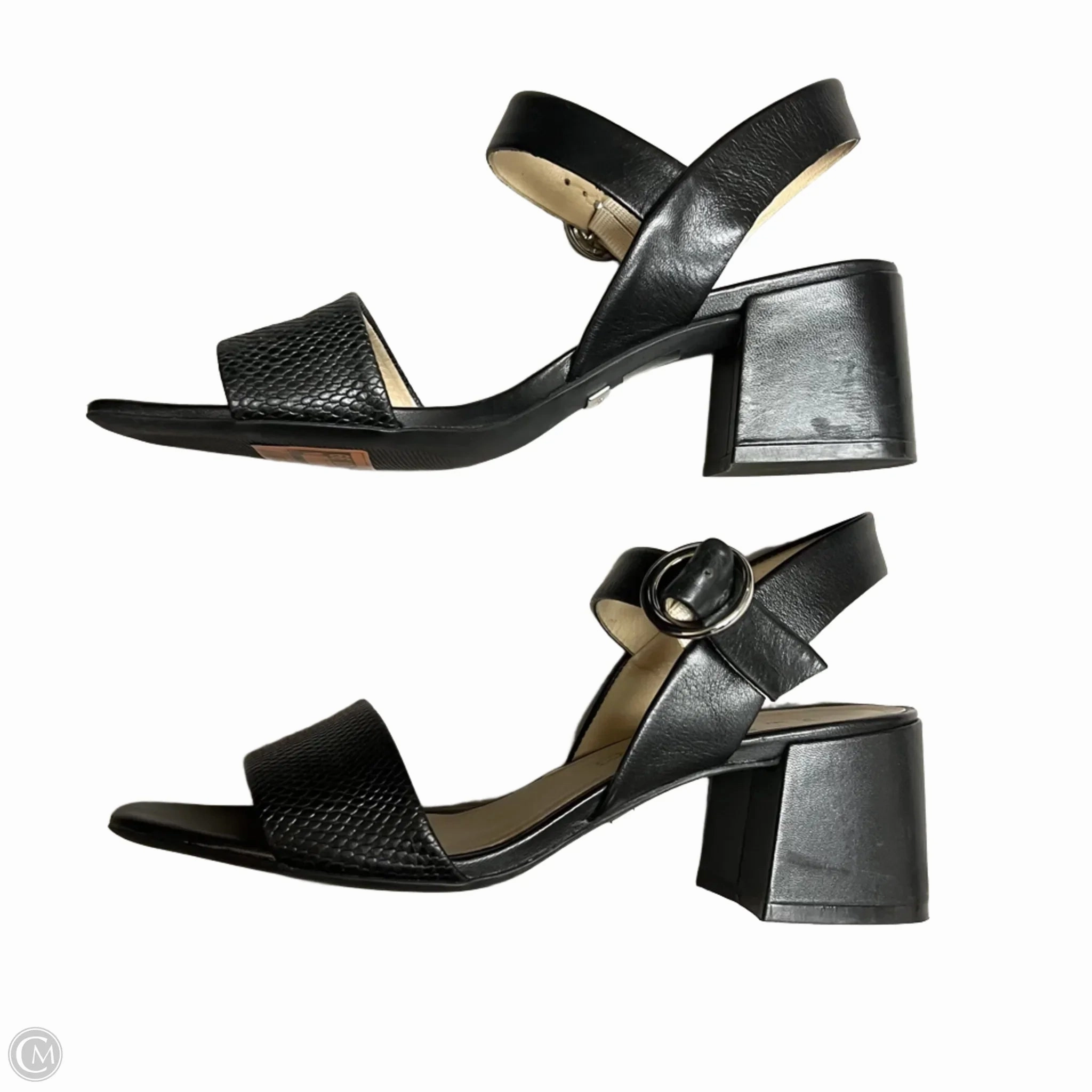 Sandals Heels Block By Wirth In Black, Size: 7.5