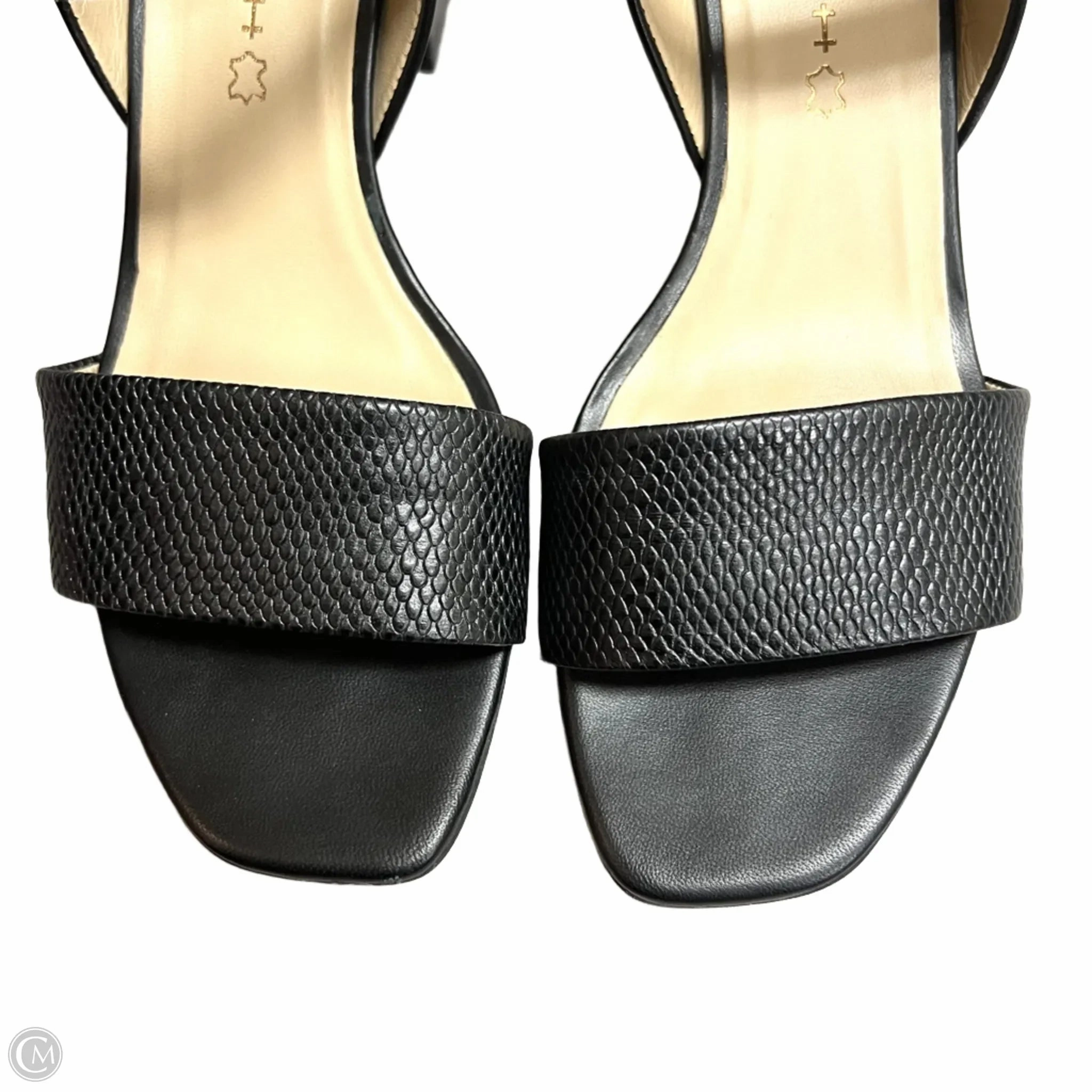 Sandals Heels Block By Wirth In Black, Size: 7.5