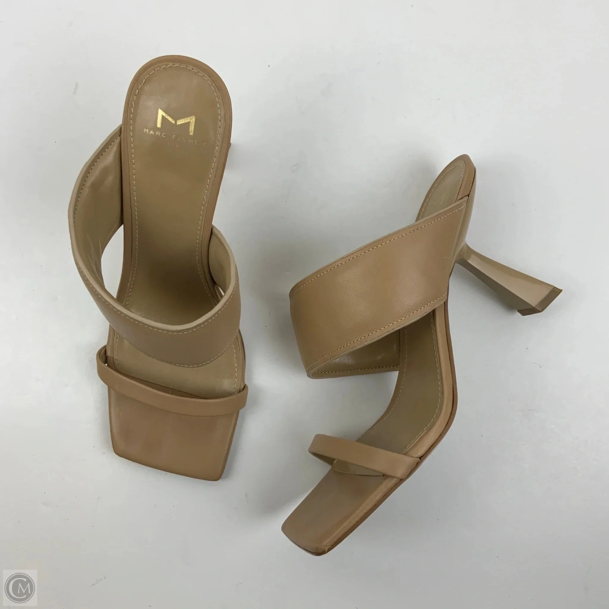 Sandals Heels Kitten By Marc Fisher In Tan, Size: 10