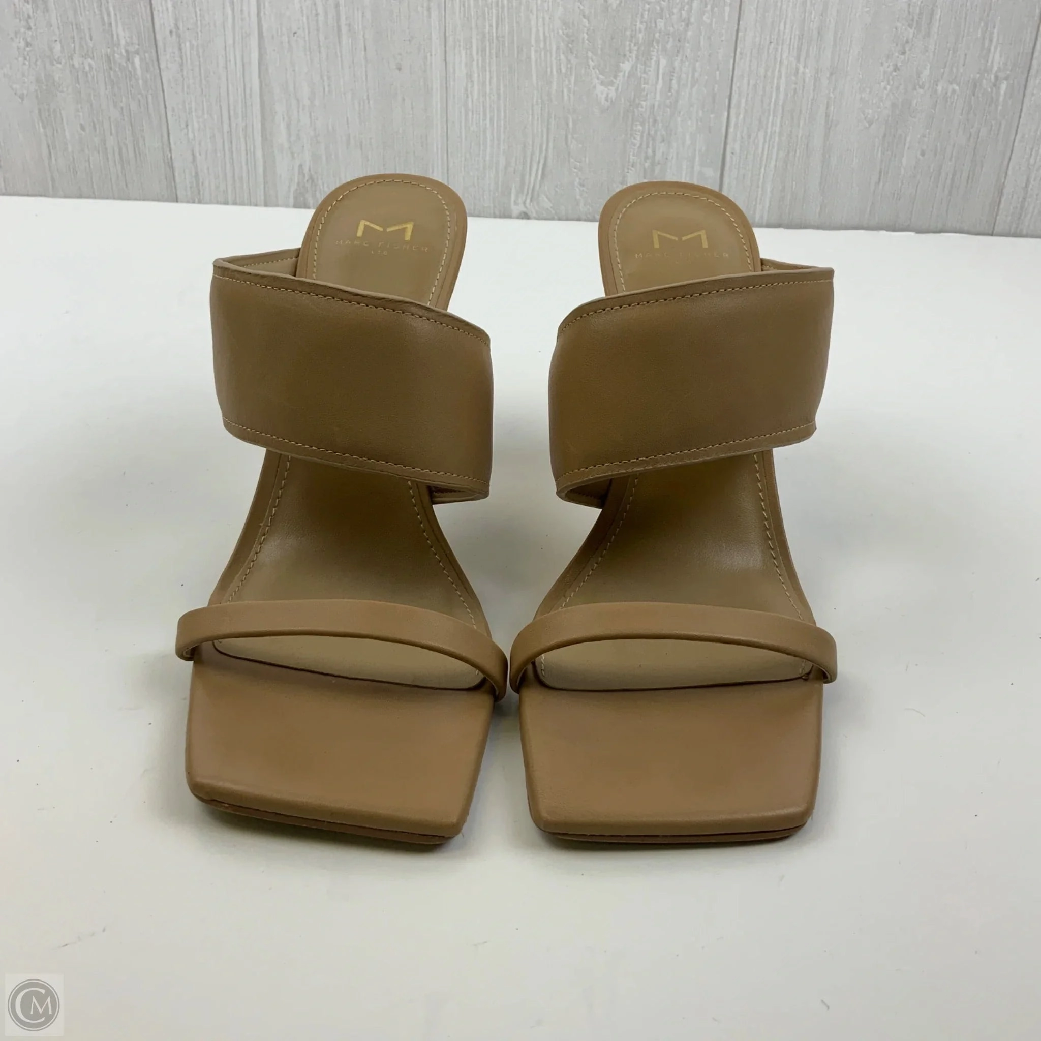 Sandals Heels Kitten By Marc Fisher In Tan, Size: 10