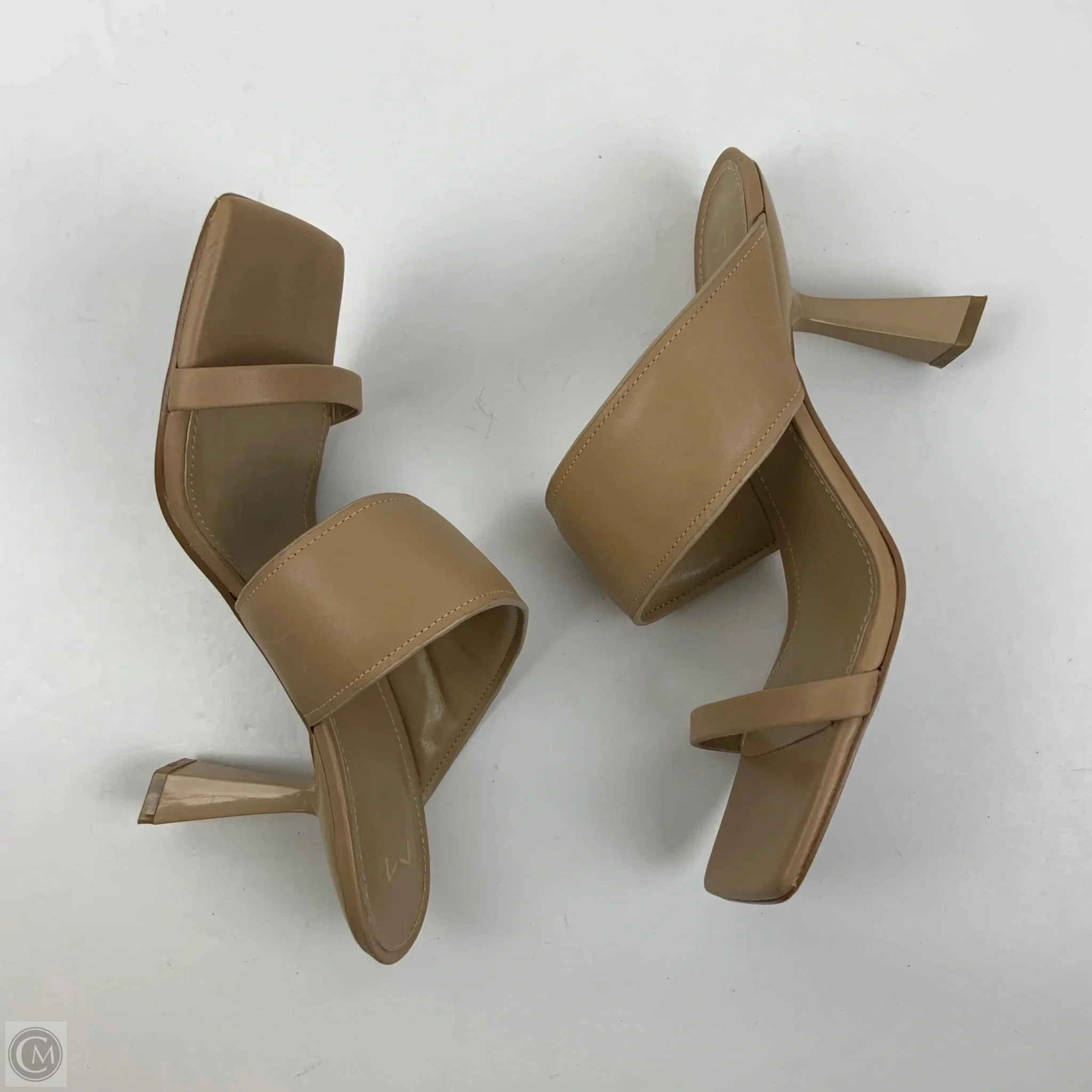 Sandals Heels Kitten By Marc Fisher In Tan, Size: 10