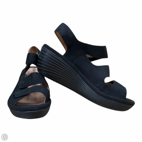 Sandals Heels Platform By Clarks In Black, Size: 6.5