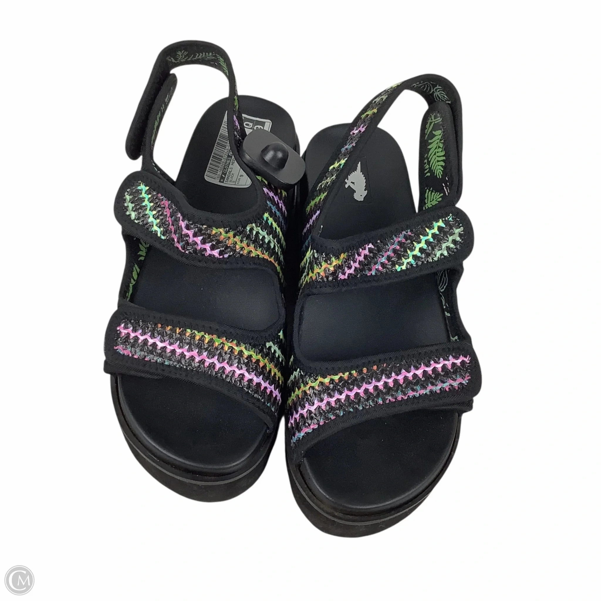 Sandals Heels Platform By Clothes Mentor In Black, Size: 9