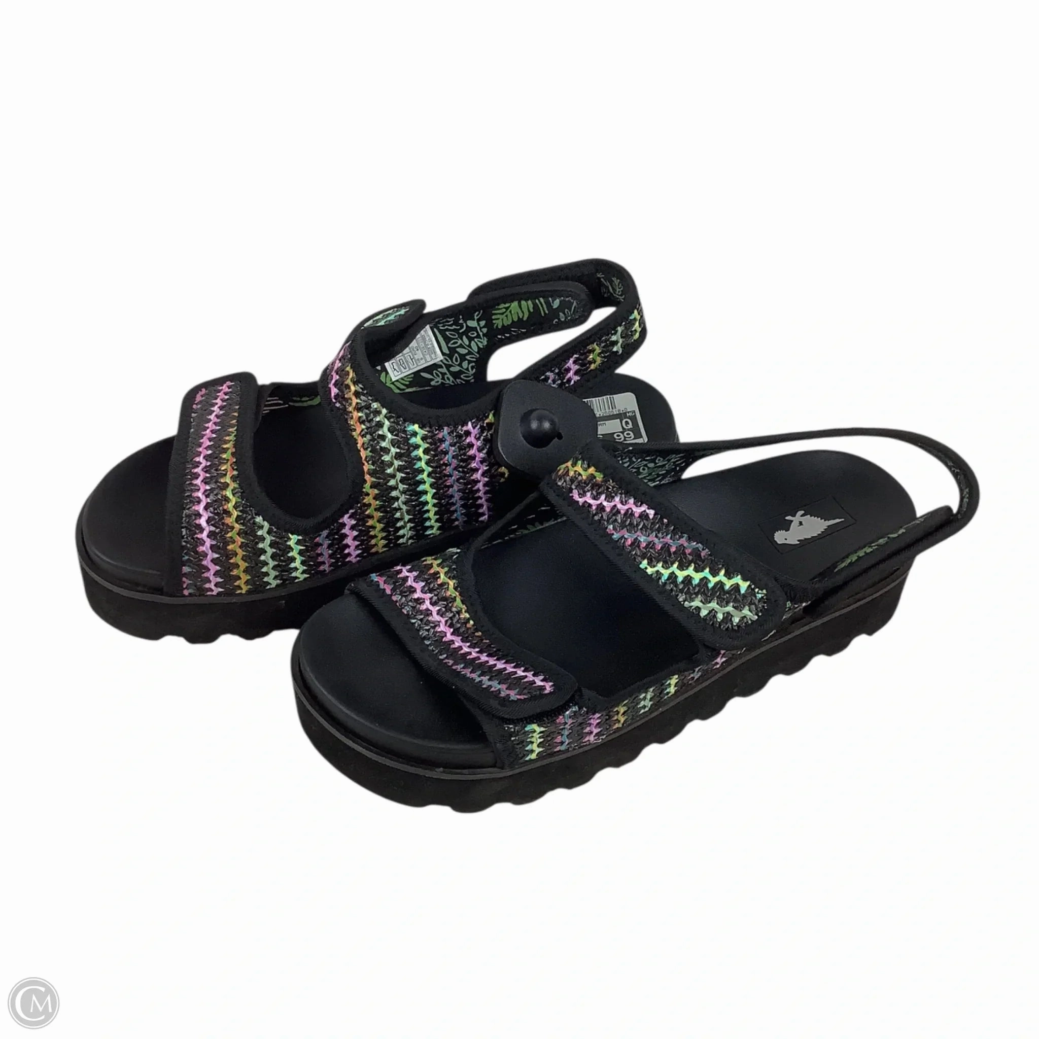 Sandals Heels Platform By Clothes Mentor In Black, Size: 9