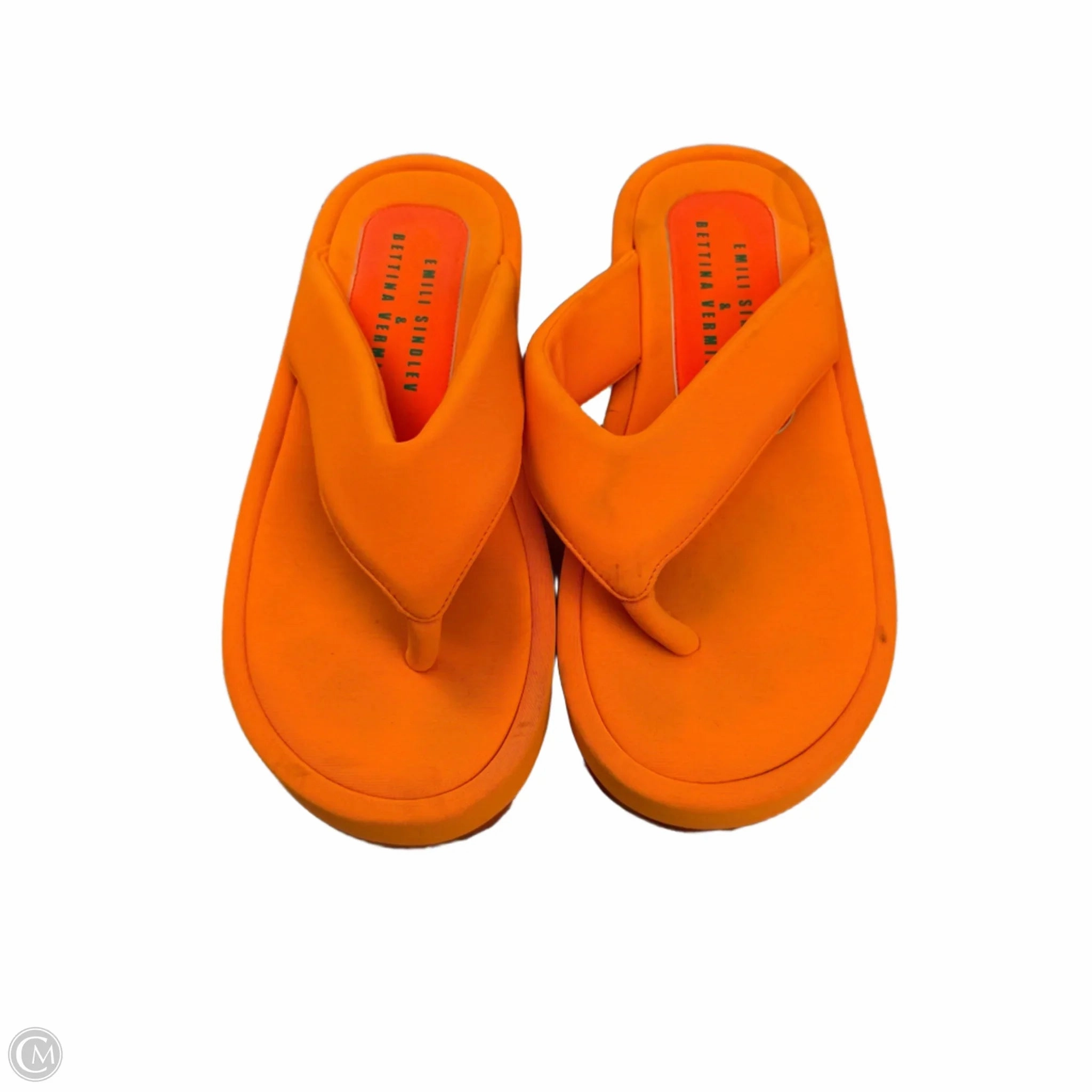 Sandals Heels Platform By Cmb In Orange, Size: 5