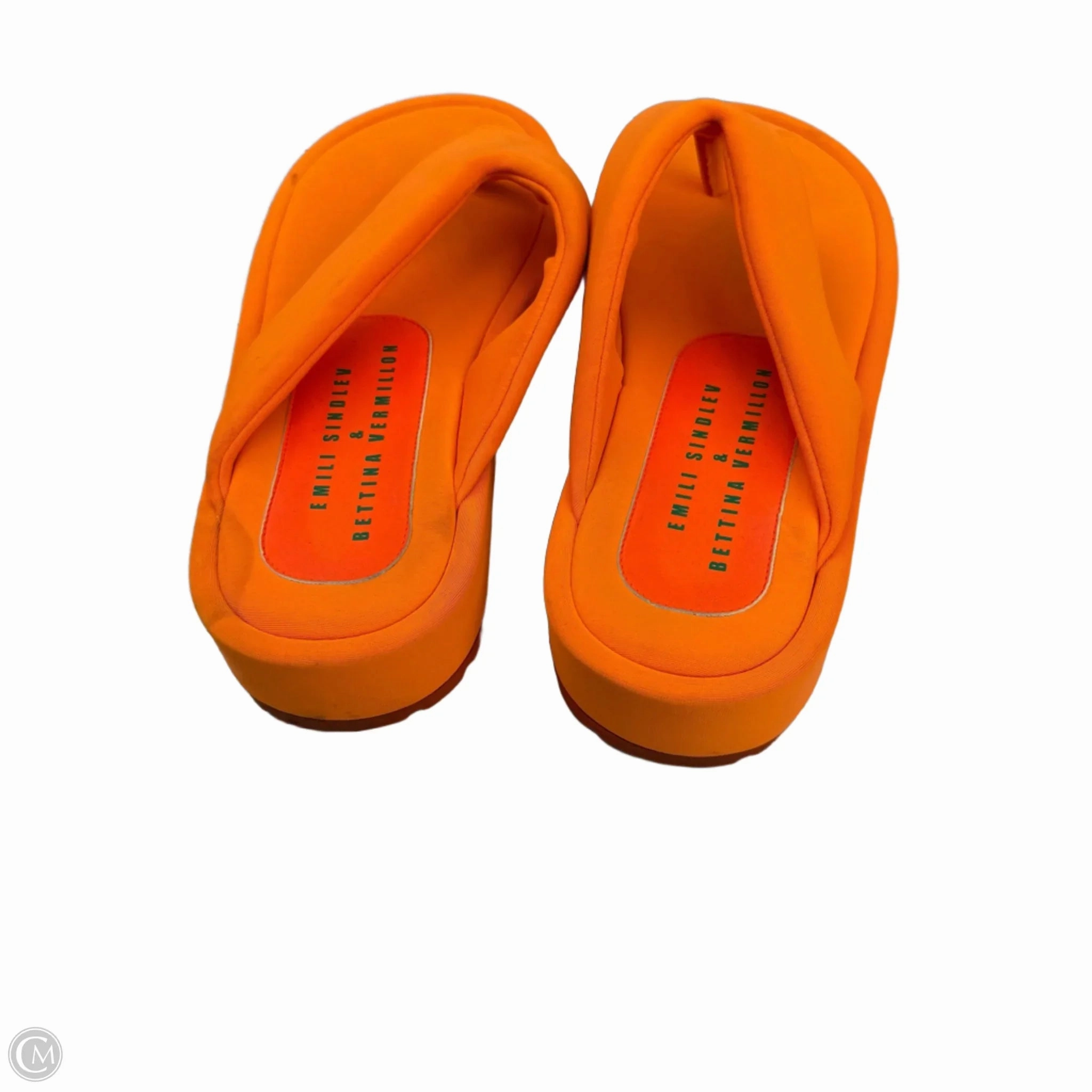 Sandals Heels Platform By Cmb In Orange, Size: 5