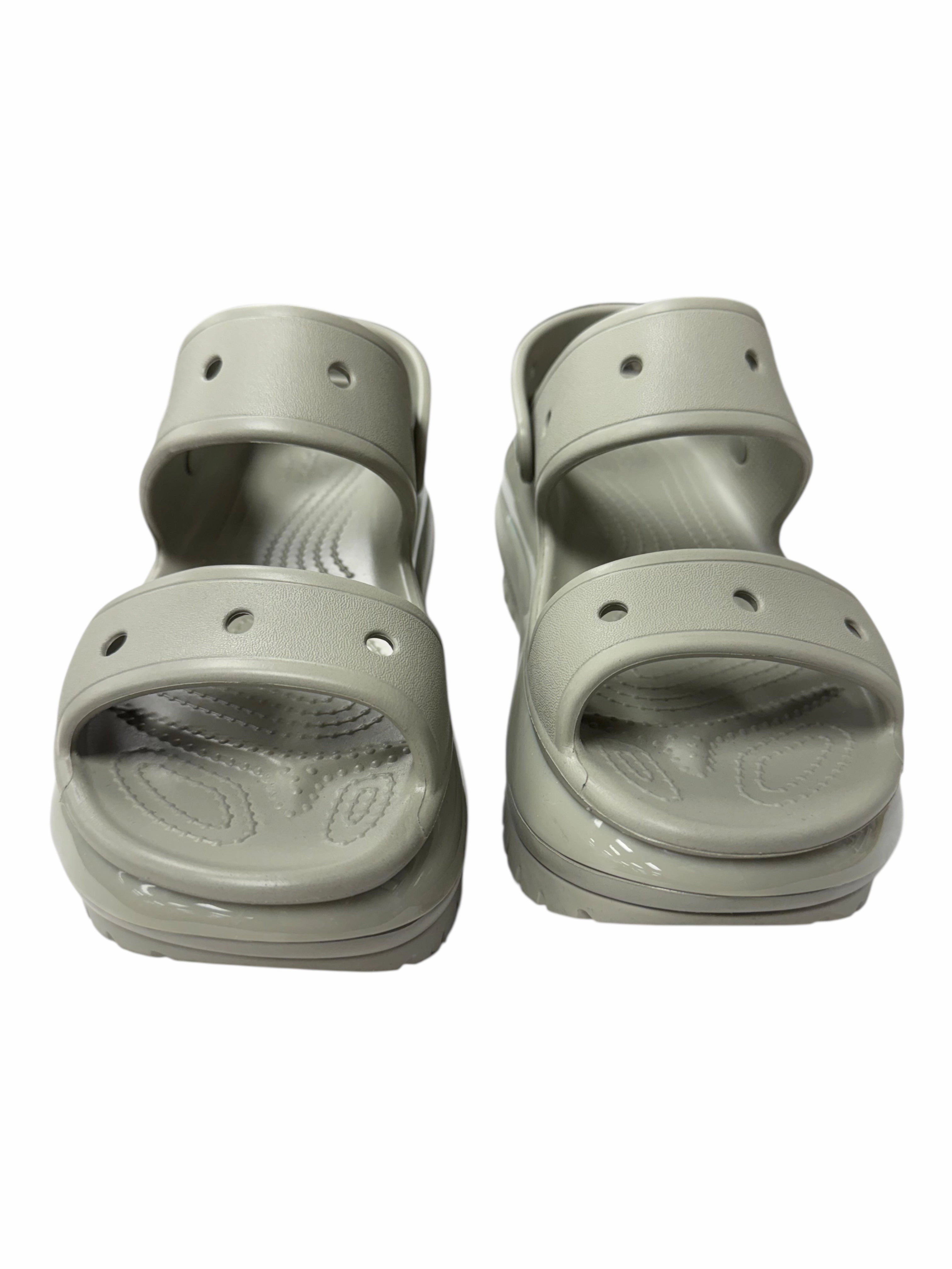 Sandals Heels Platform By Crocs In Green, Size:9