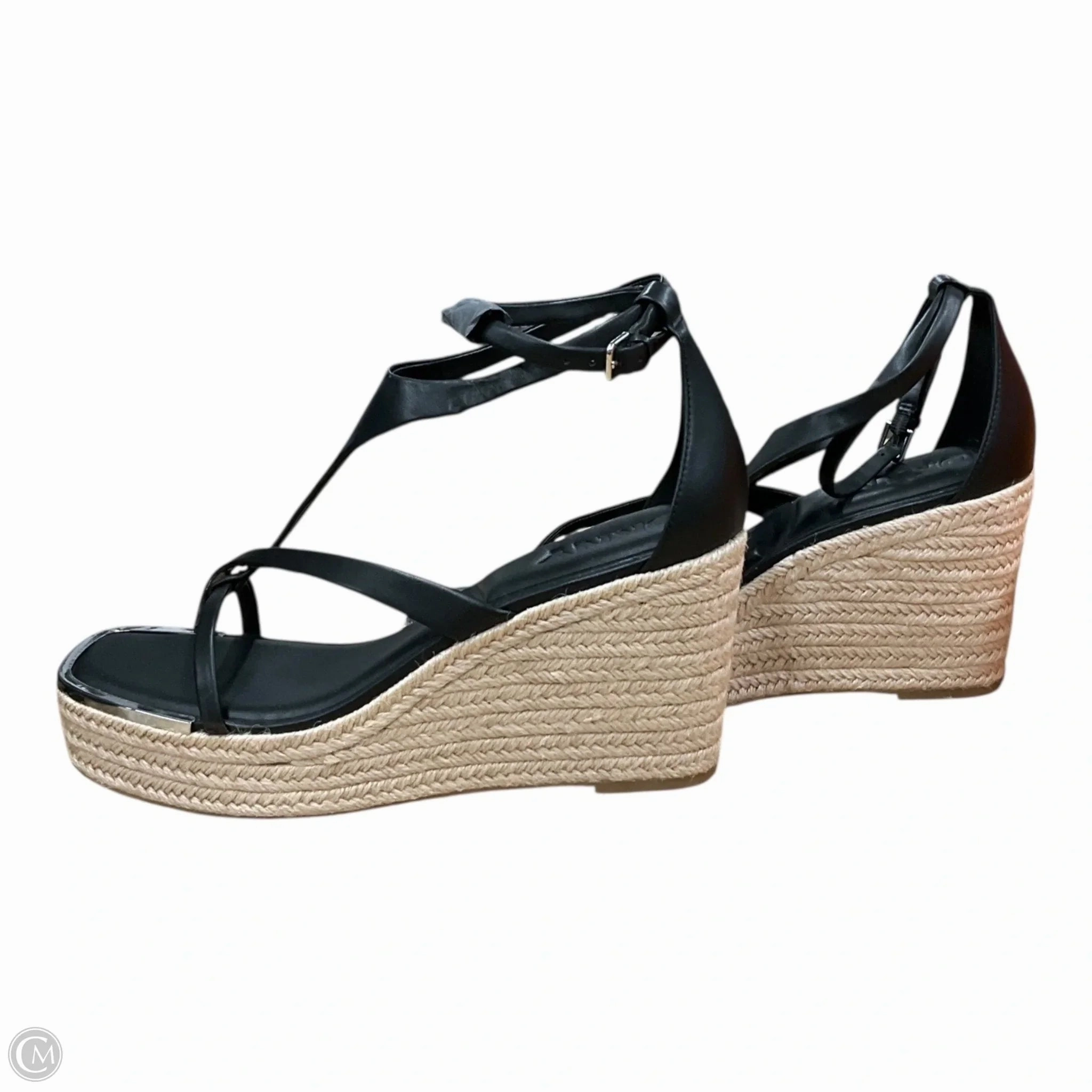 Sandals Heels Platform By Dkny In Black & Cream, Size: 10