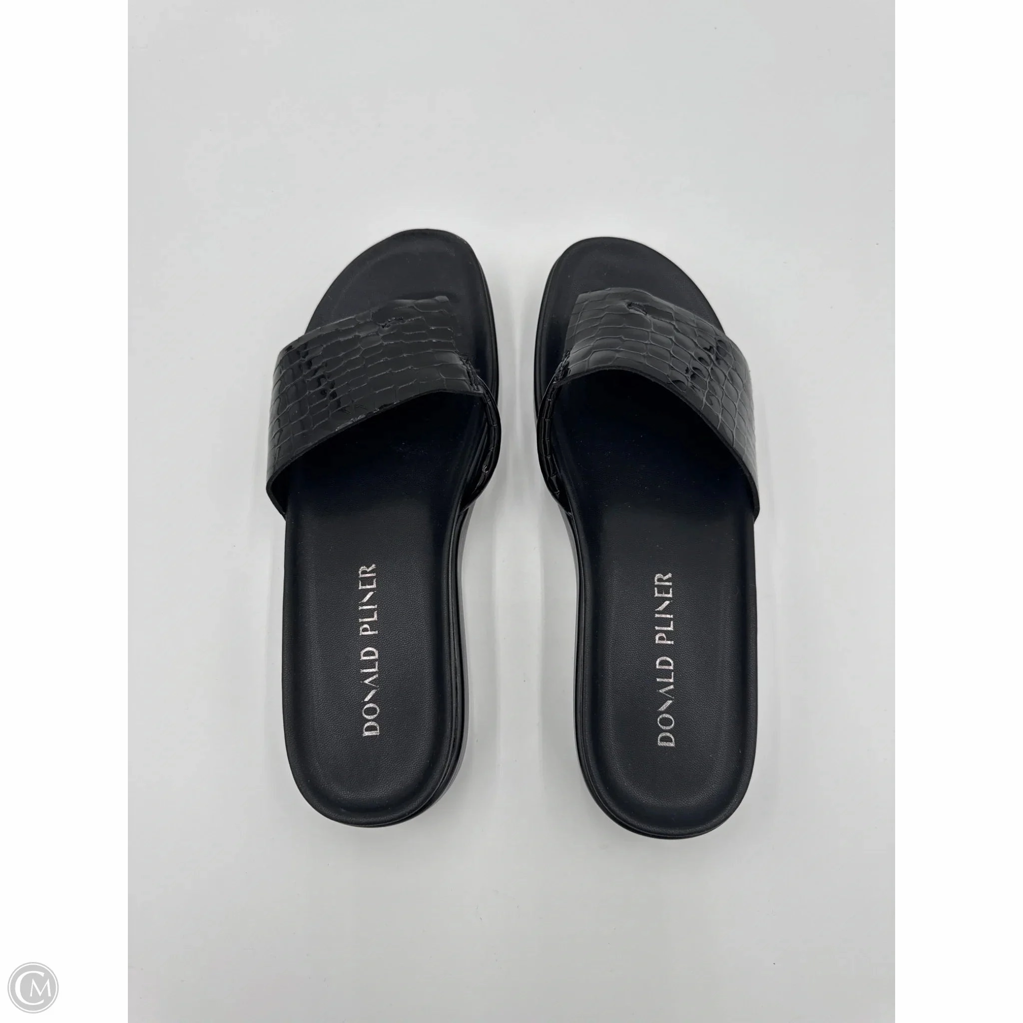 Sandals Heels Platform By Donald Pliner In Black, Size: 8