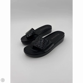 Sandals Heels Platform By Donald Pliner In Black, Size: 8
