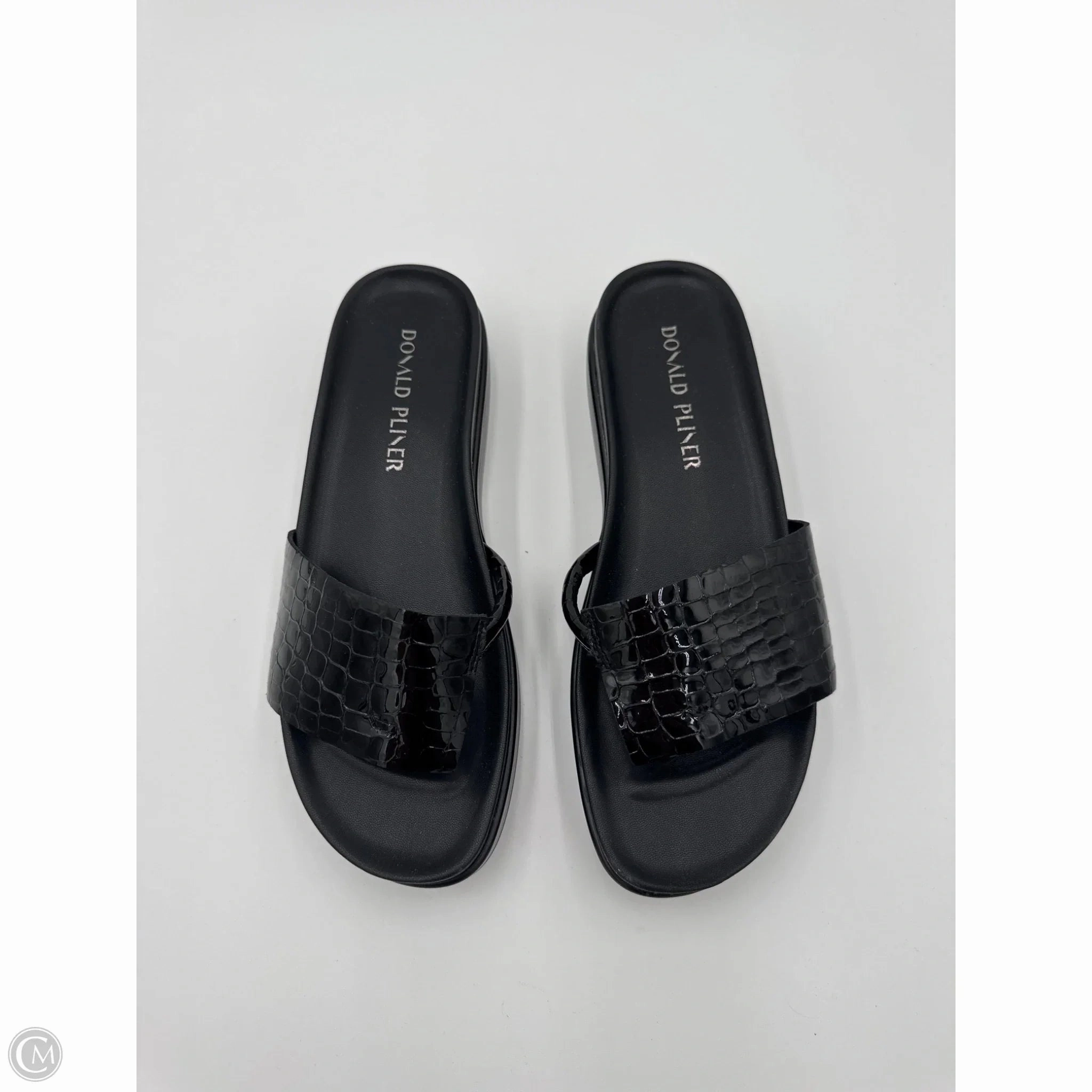 Sandals Heels Platform By Donald Pliner In Black, Size: 8