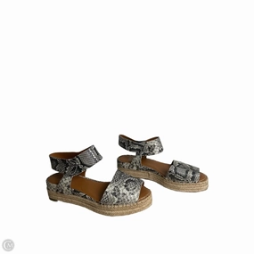 Sandals Heels Platform By Franco Sarto In Snakeskin Print, Size: 9.5