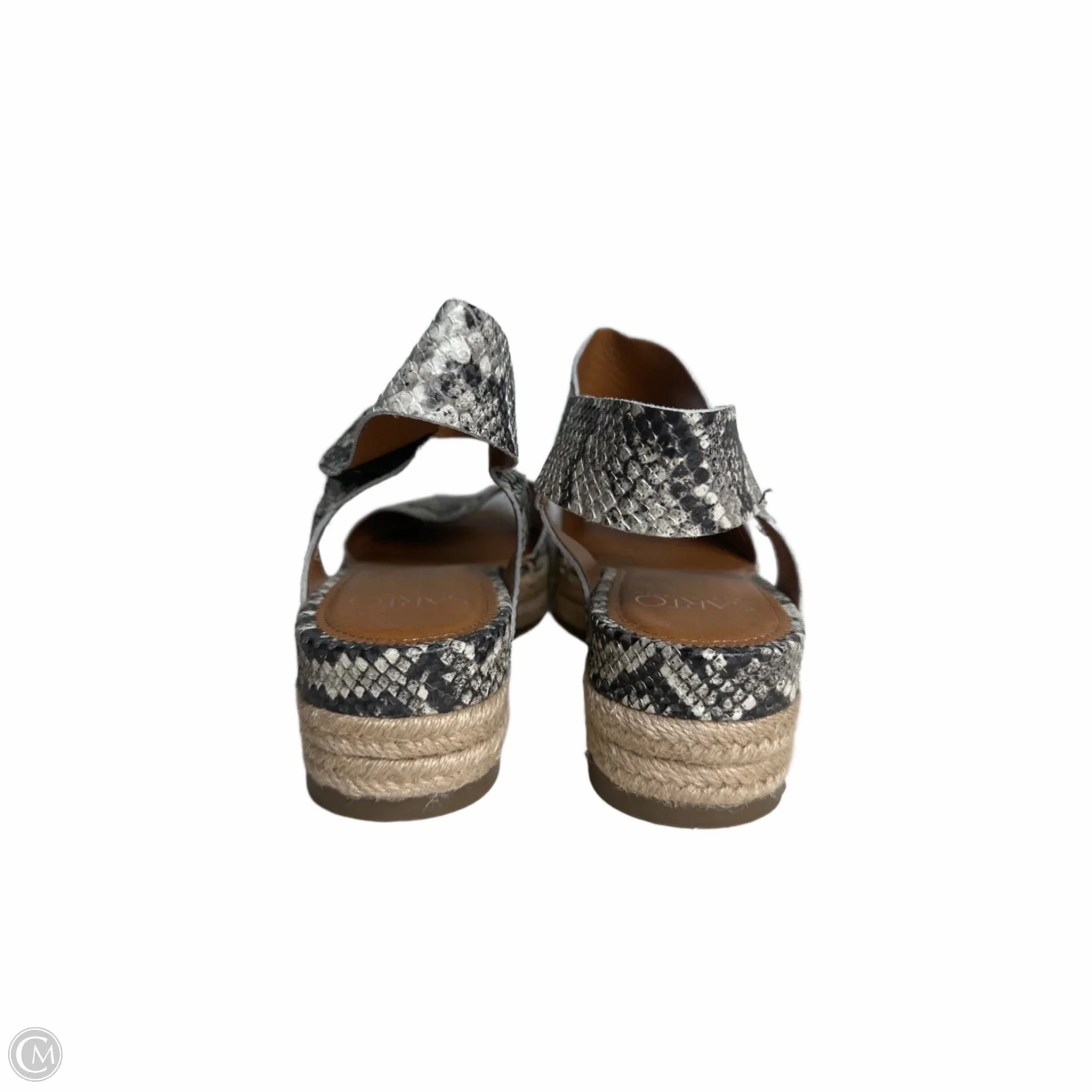 Sandals Heels Platform By Franco Sarto In Snakeskin Print, Size: 9.5