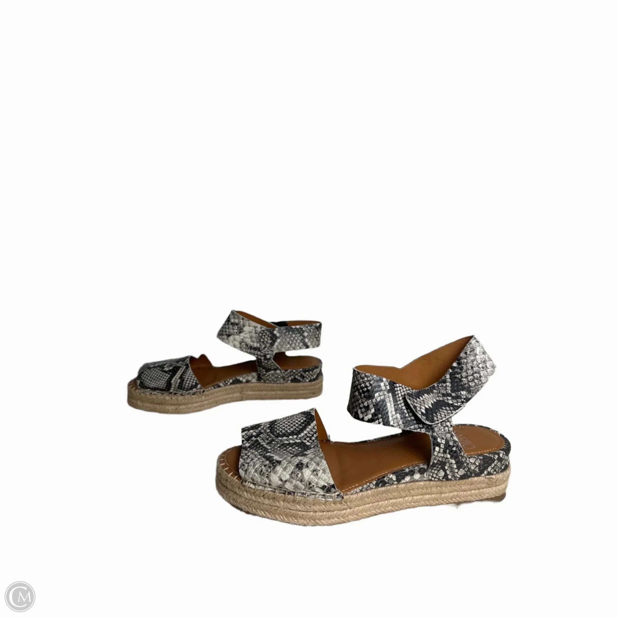Sandals Heels Platform By Franco Sarto In Snakeskin Print, Size: 9.5