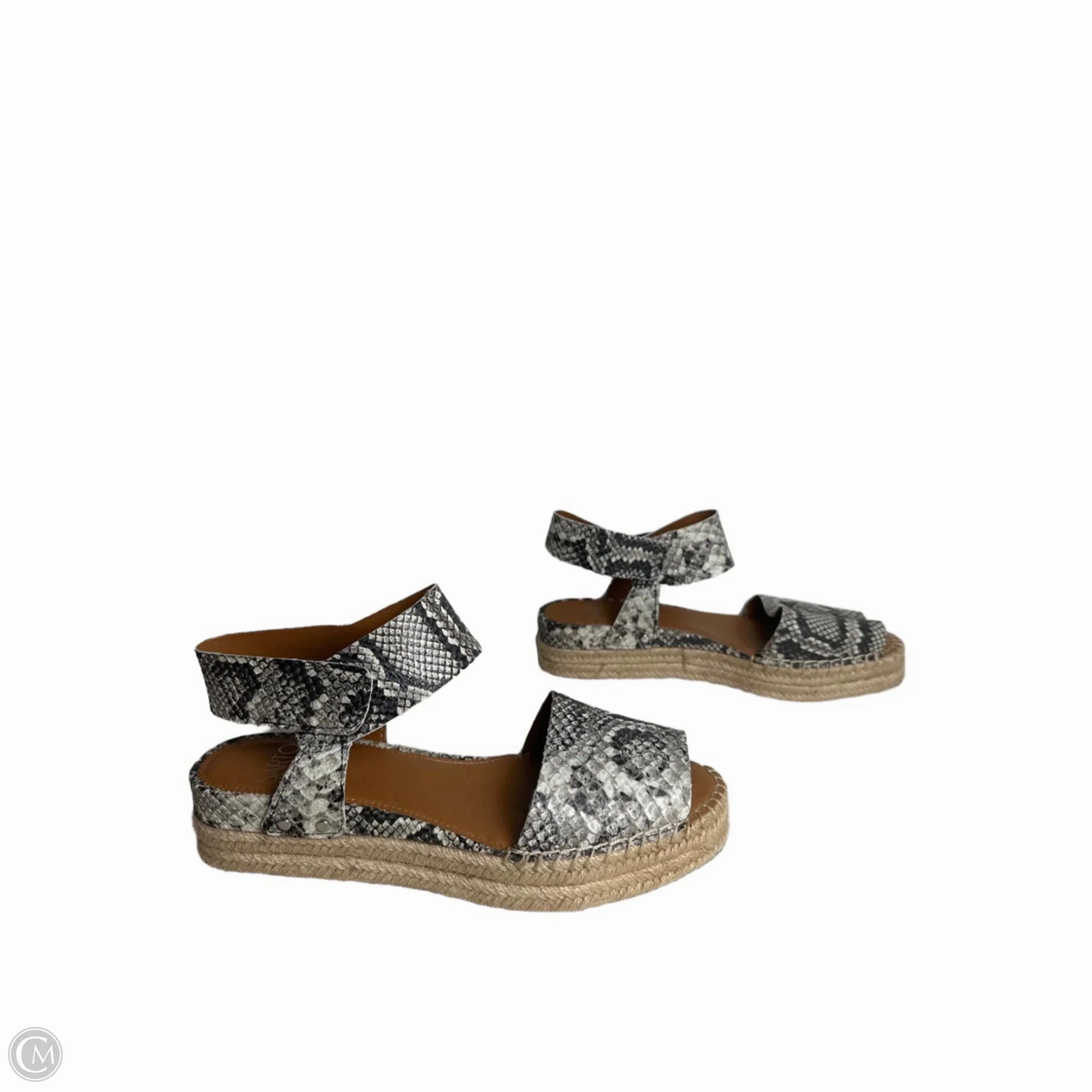 Sandals Heels Platform By Franco Sarto In Snakeskin Print, Size: 9.5