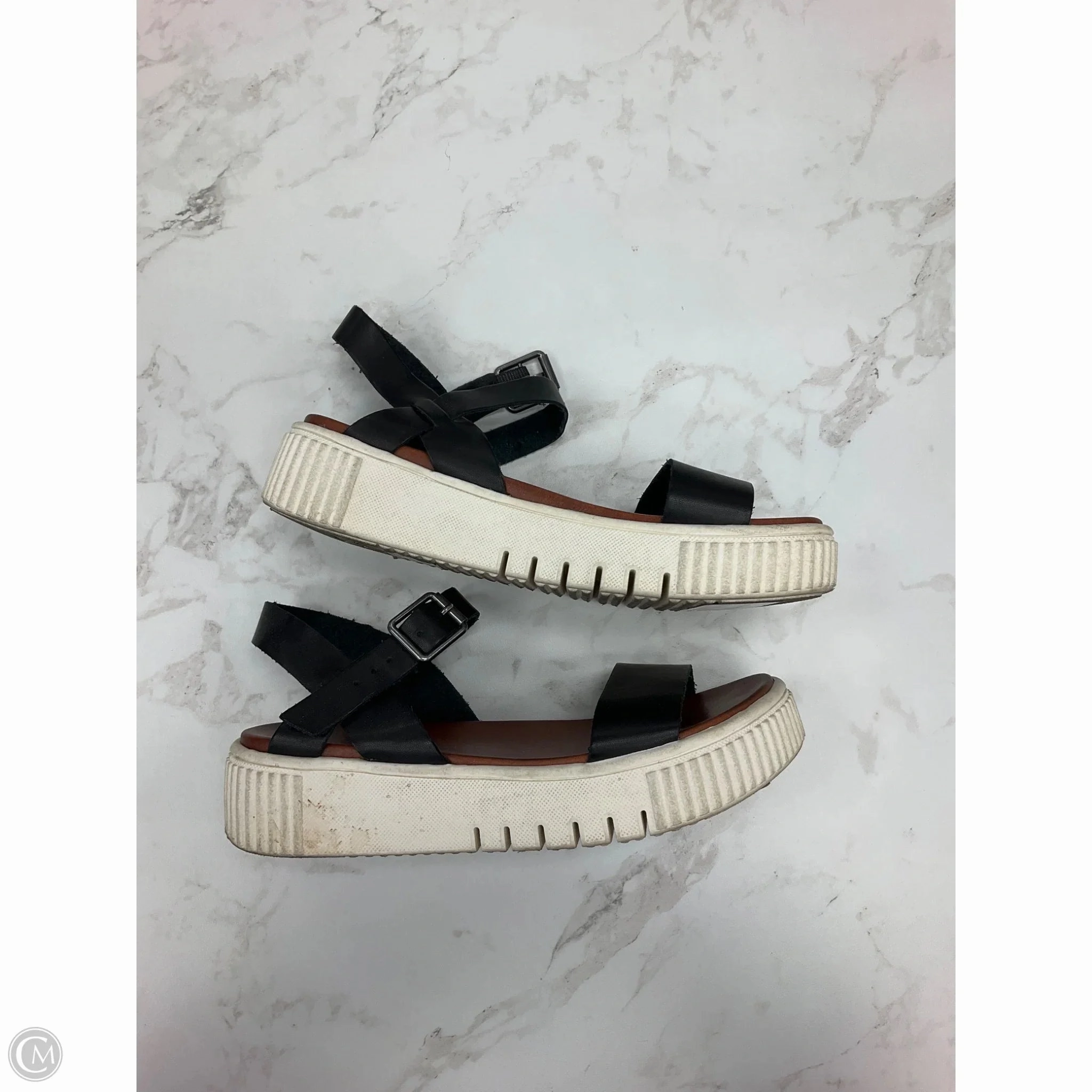 Sandals Heels Platform By Mia In Black, Size: 6.5
