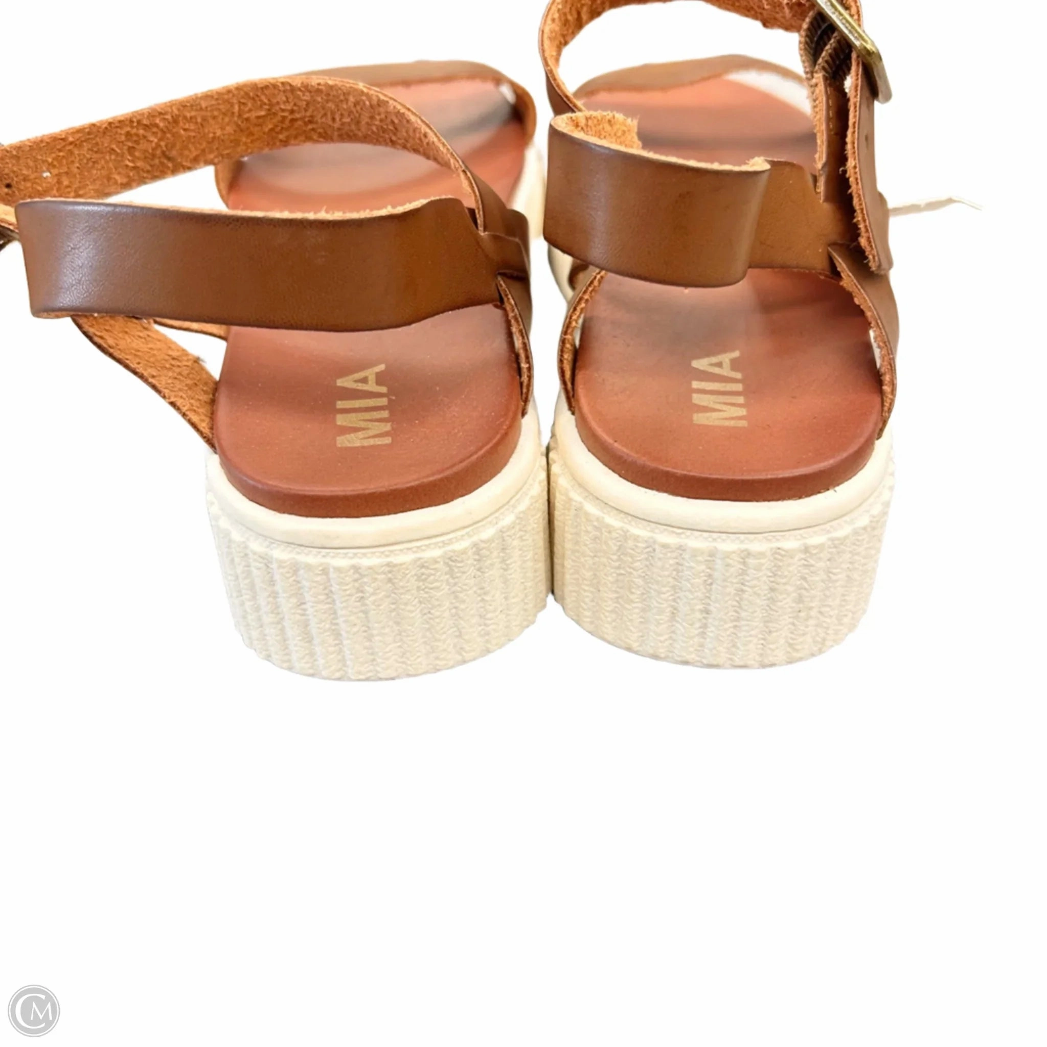 Sandals Heels Platform By Mia In Brown, Size: 9.5