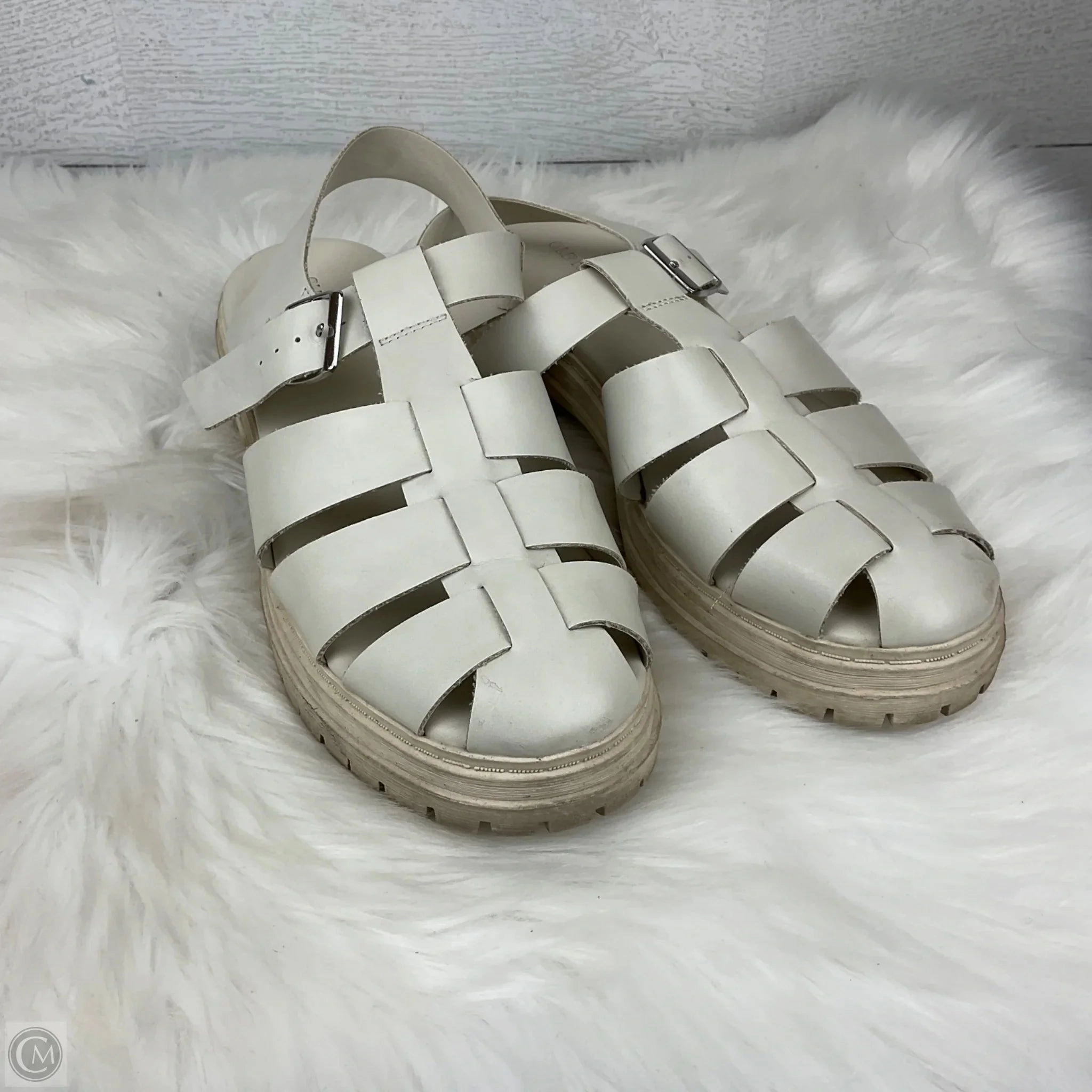Sandals Heels Platform By Old Navy In Cream, Size: 9