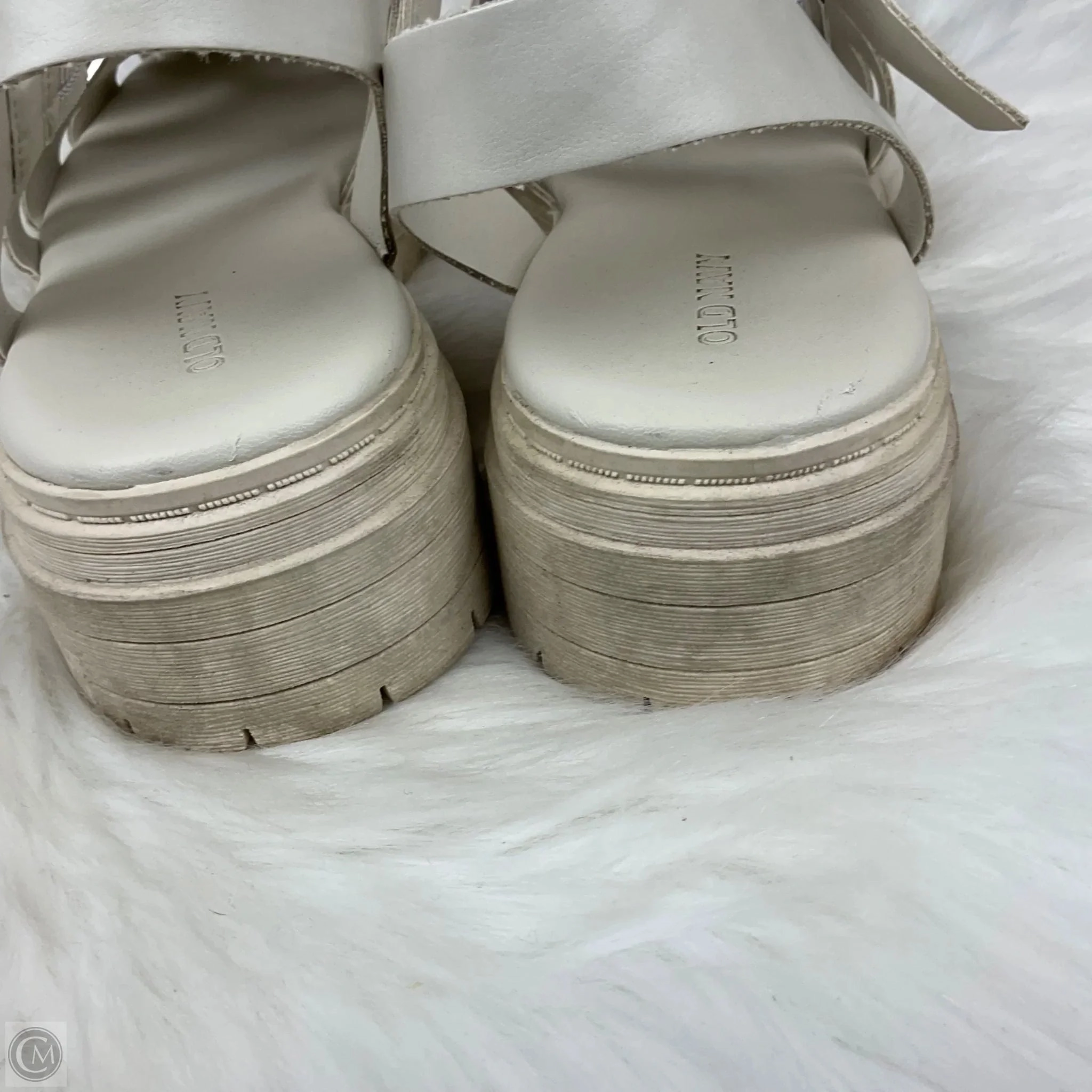 Sandals Heels Platform By Old Navy In Cream, Size: 9