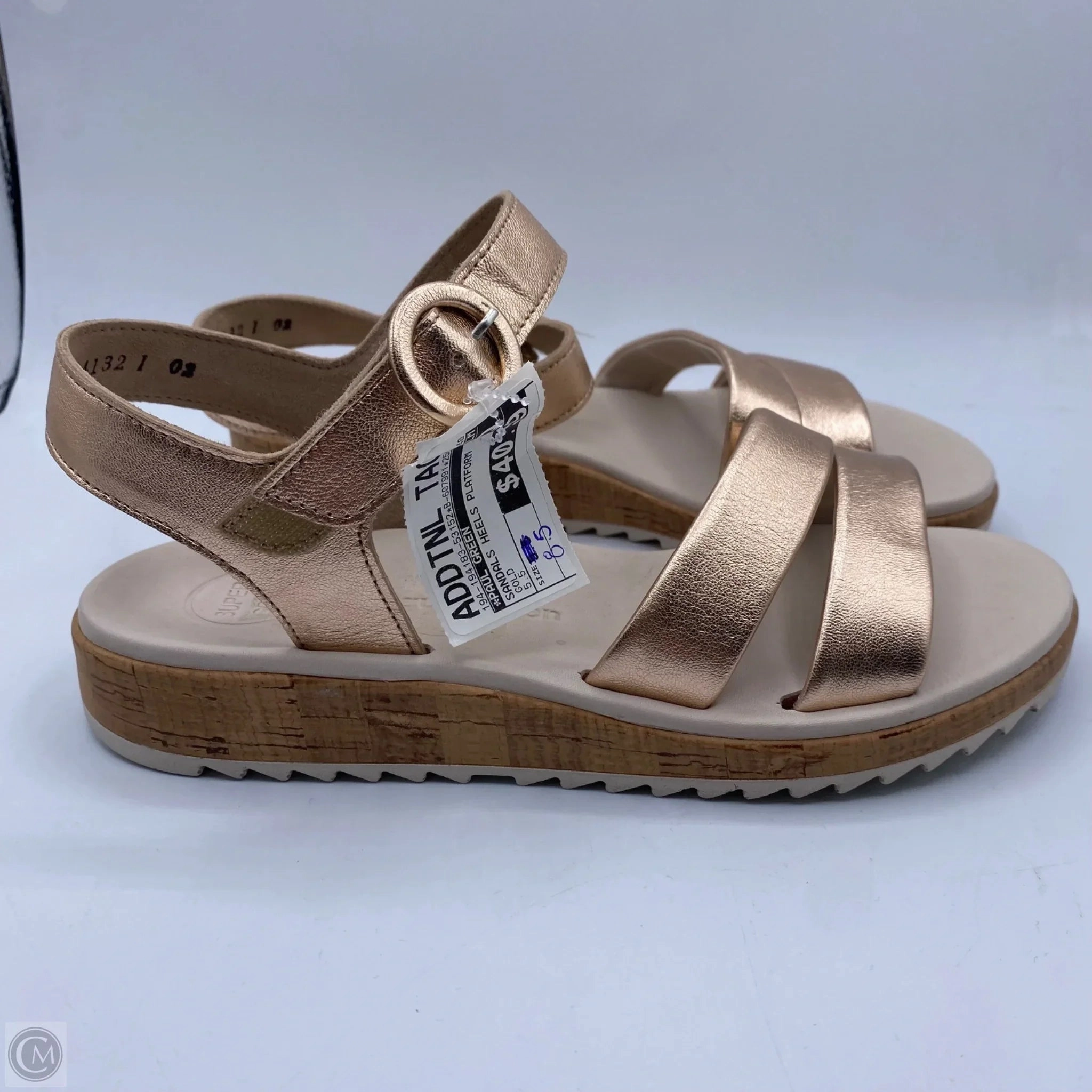 Sandals Heels Platform By Paul Green In Rose Gold, Size: 8.5