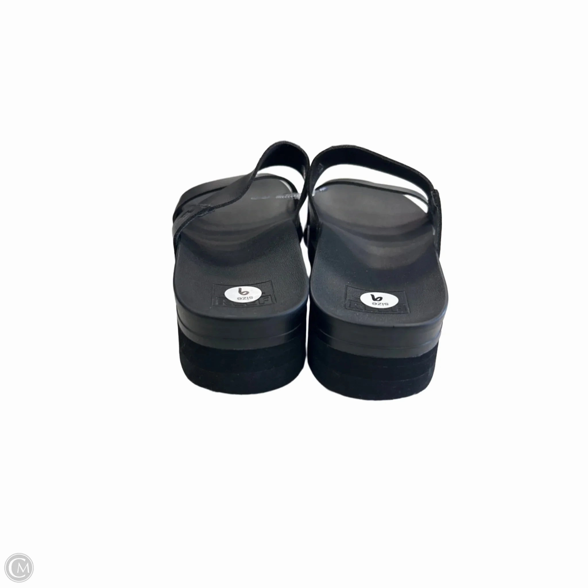 Sandals Heels Platform By Reef In Black, Size: 9