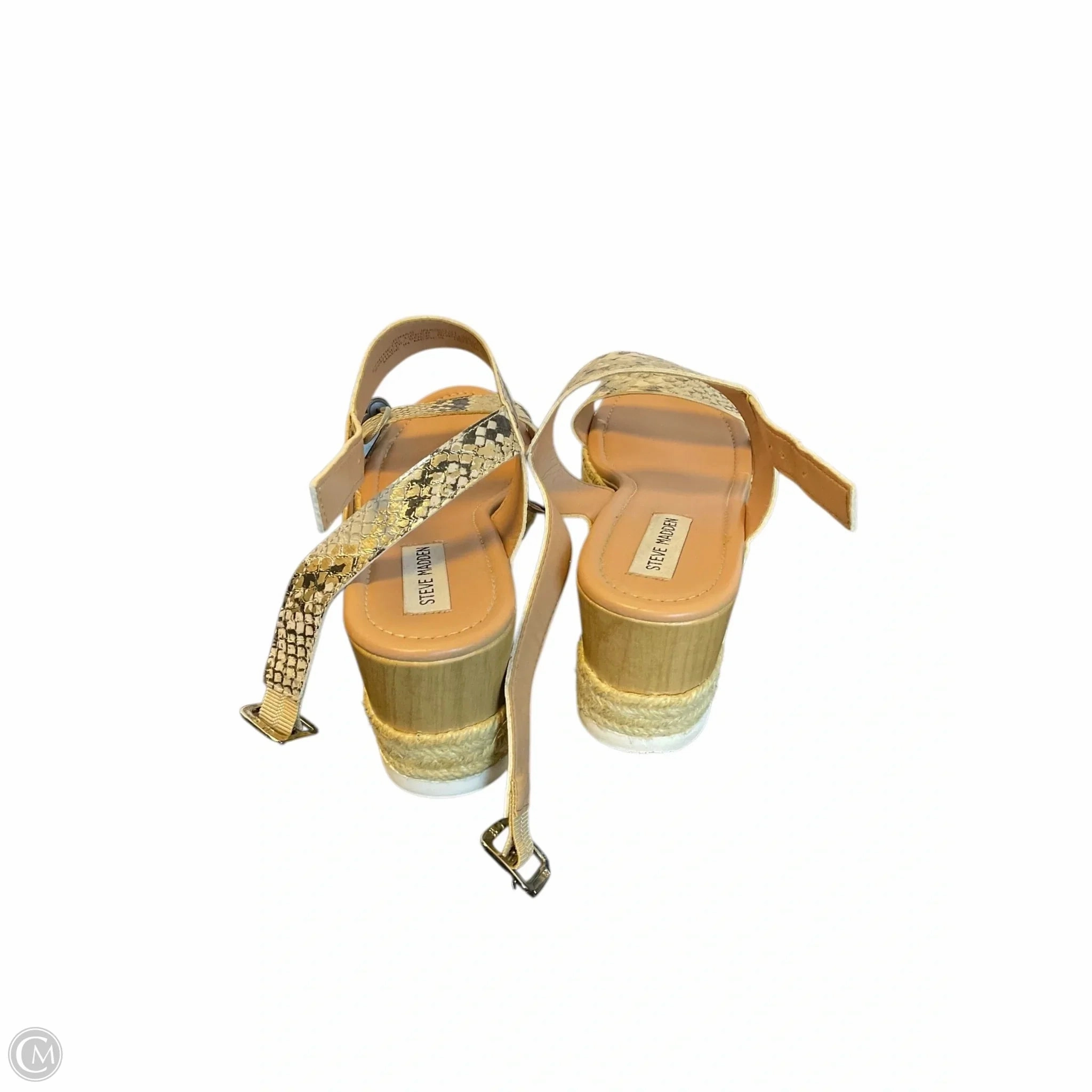 Sandals Heels Platform By Steve Madden In Animal Print, Size: 10