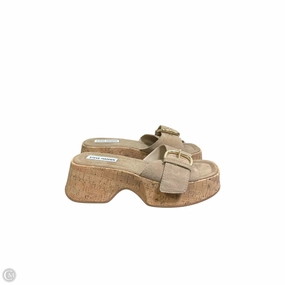 Sandals Heels Platform By Steve Madden In Brown, Size: 8