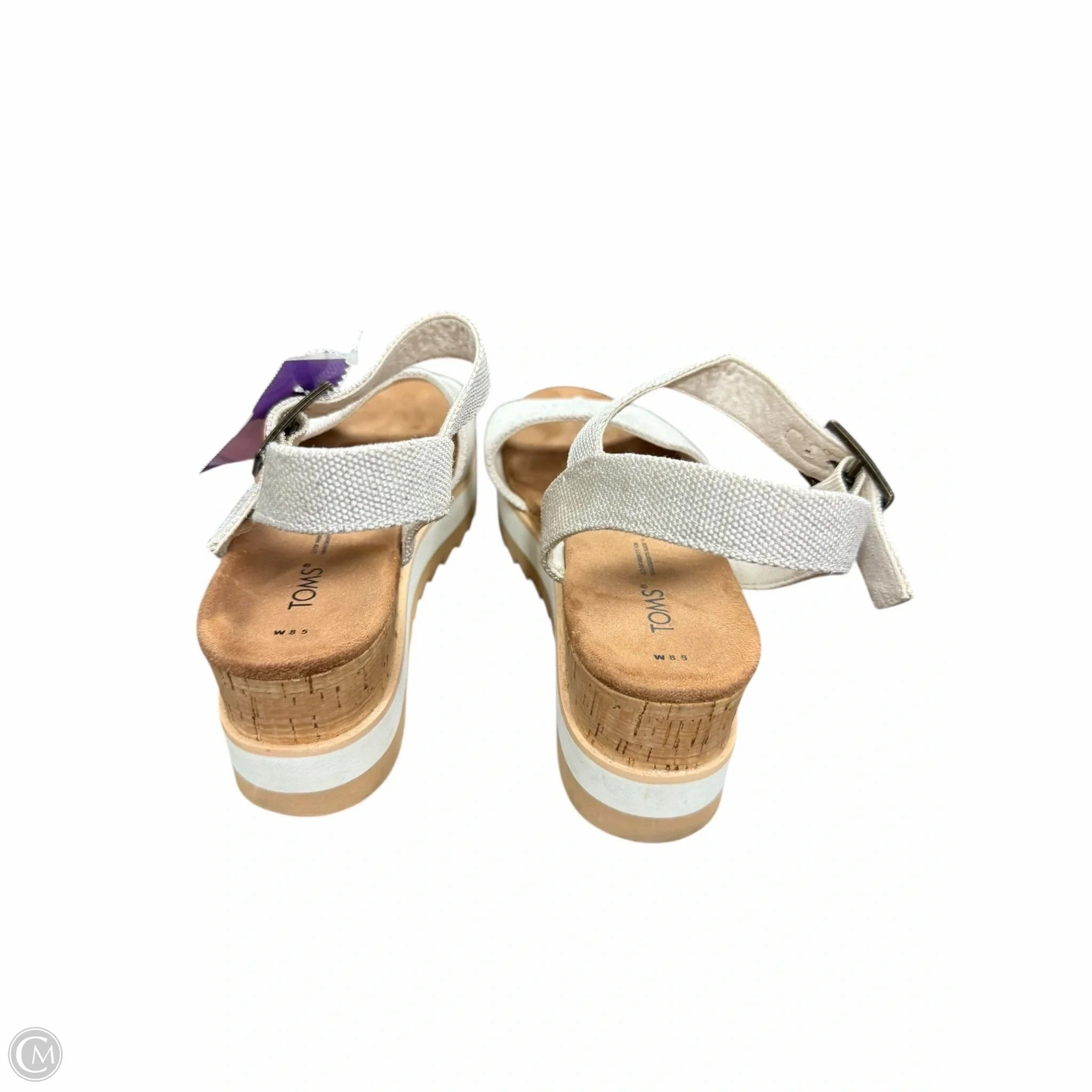 Sandals Heels Platform By Toms In Cream, Size: 8.5