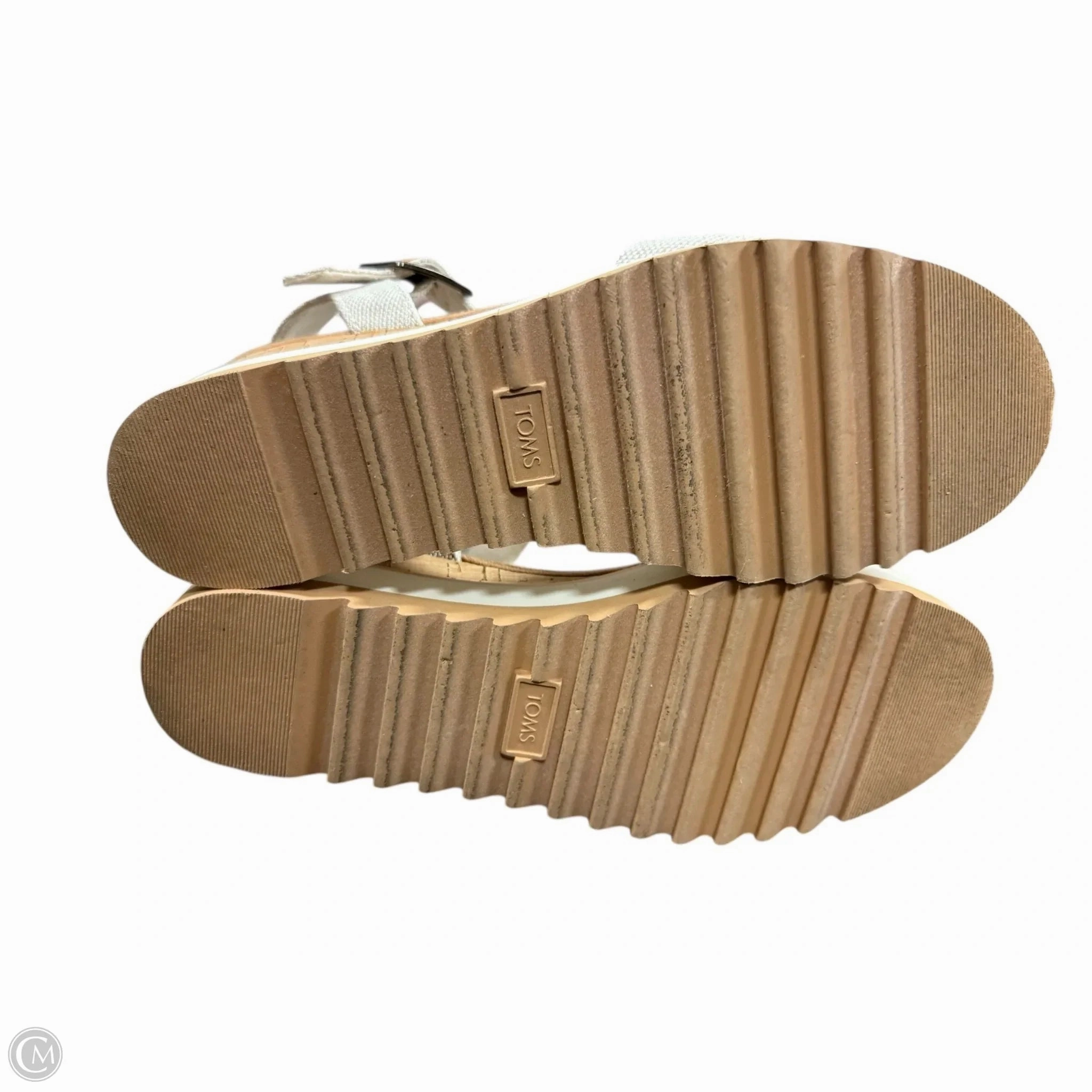 Sandals Heels Platform By Toms In Cream, Size: 8.5
