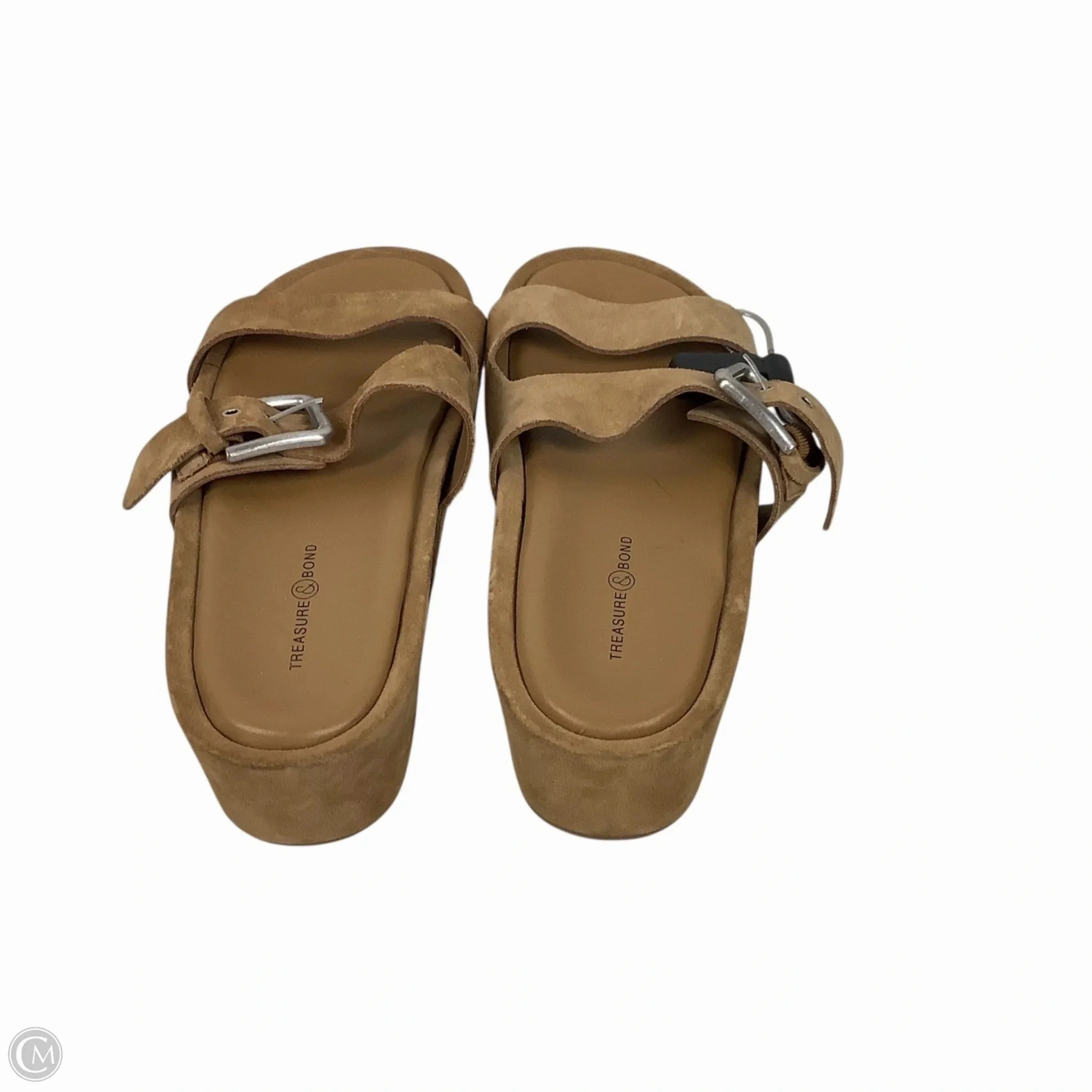 Sandals Heels Platform By Treasure And Bond In Brown, Size: 7.5