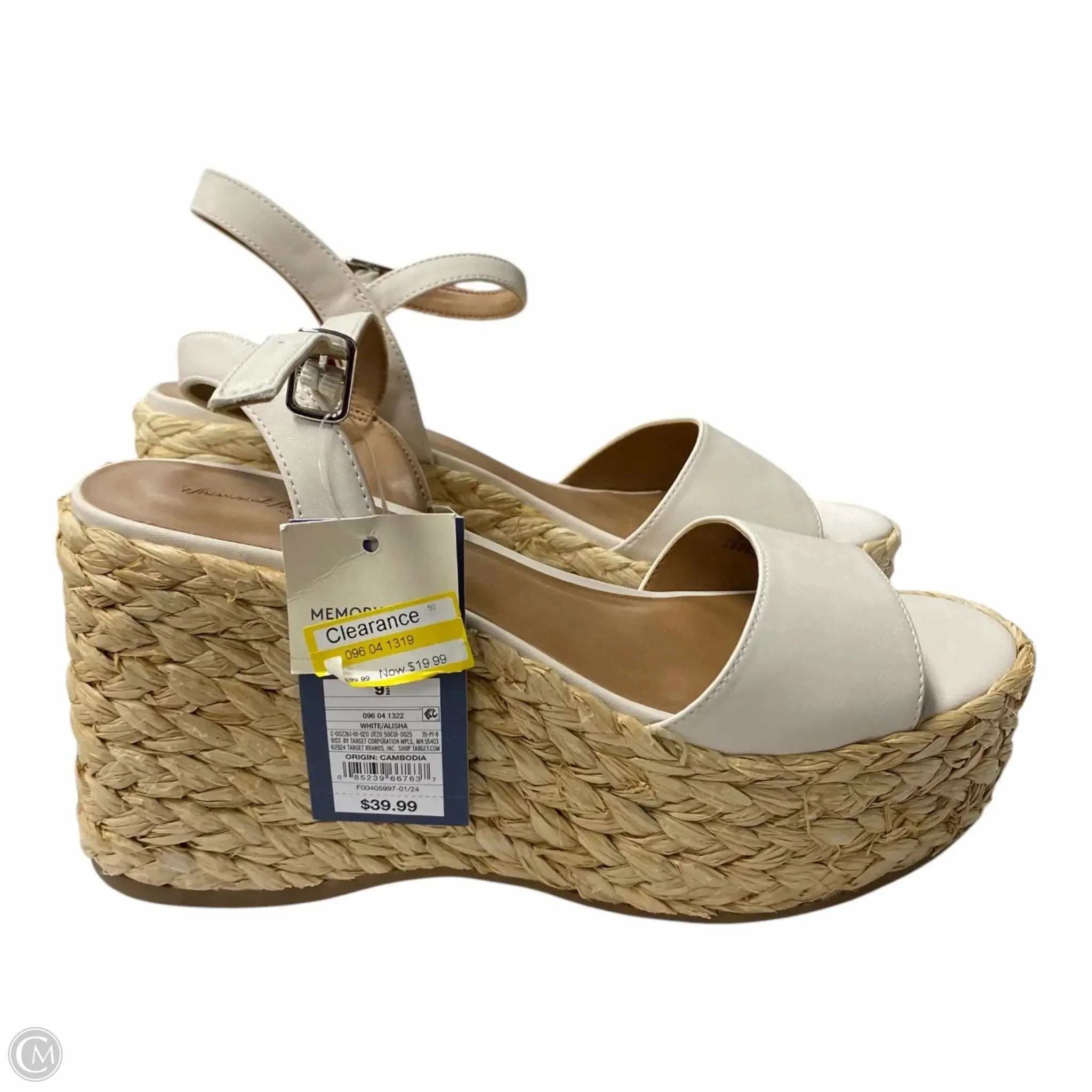 Sandals Heels Platform By Universal Thread In Tan, Size: 9.5