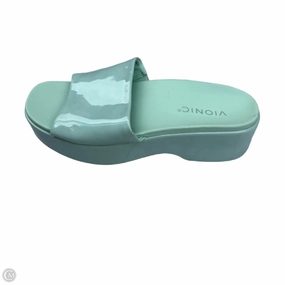 Sandals Heels Platform By Vionic In Green, Size: 8