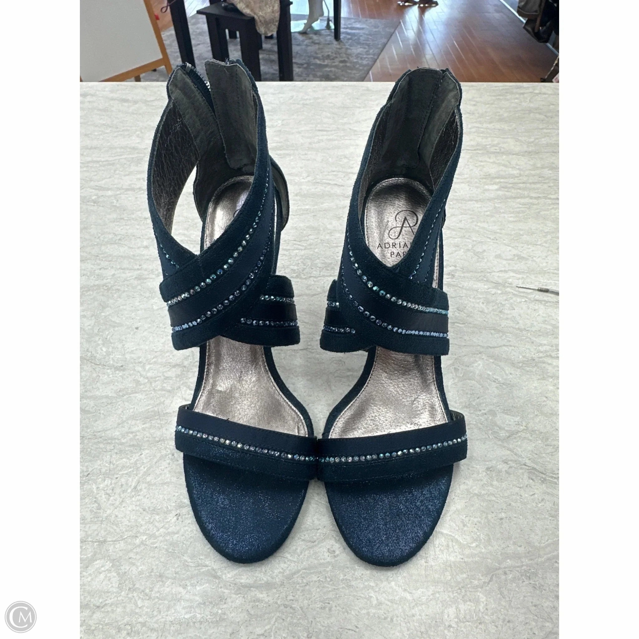 Sandals Heels Stiletto By Adrianna Papell In Blue, Size: 8.5