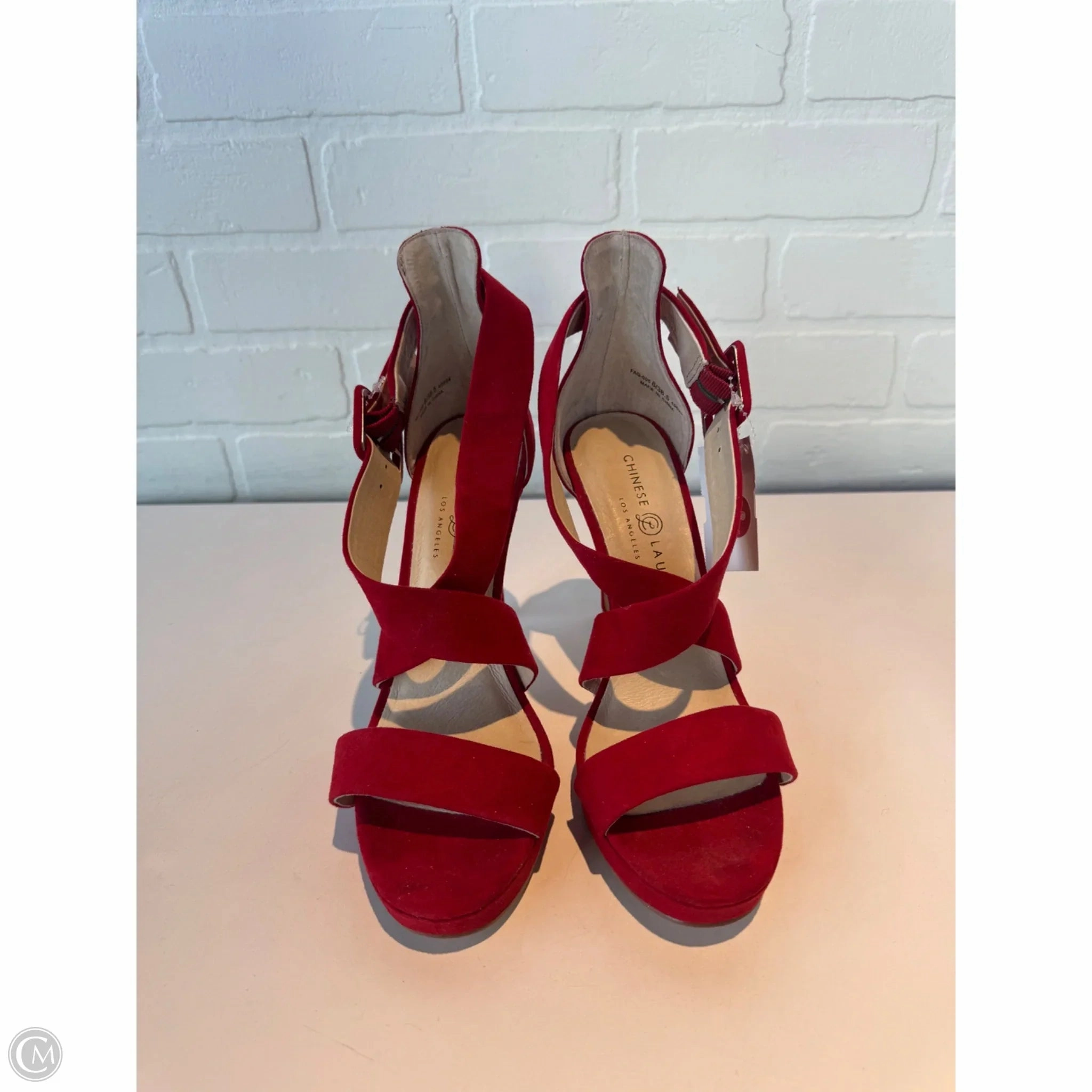 Sandals Heels Stiletto By Chinese Laundry In Red, Size: 8
