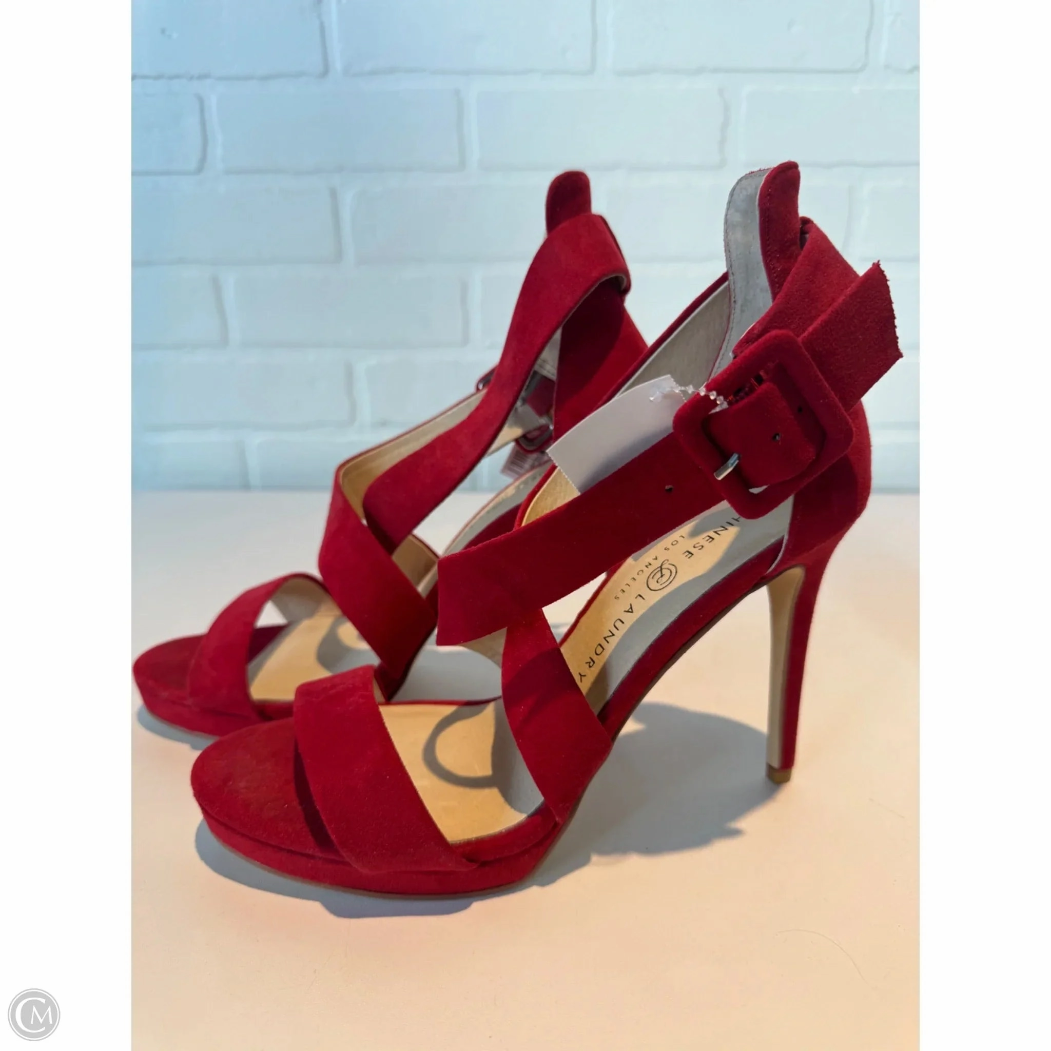 Sandals Heels Stiletto By Chinese Laundry In Red, Size: 8