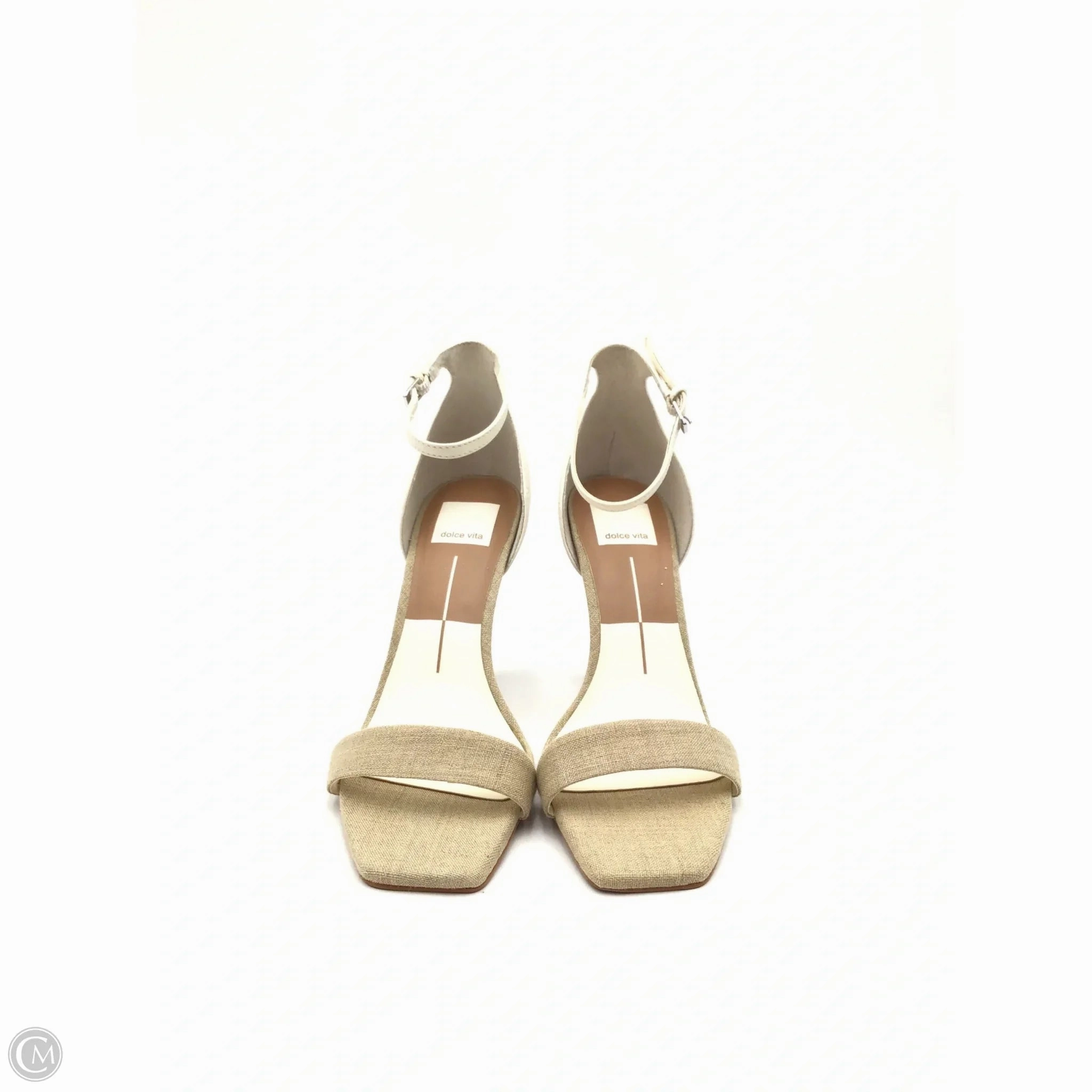 Sandals Heels Stiletto By Dolce Vita In Tan & White, Size: 8