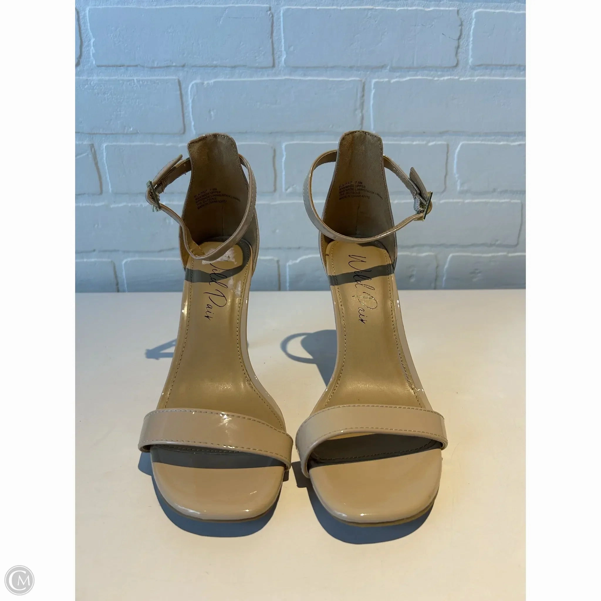 Sandals Heels Stiletto By wild pair In Tan, Size: 7.5