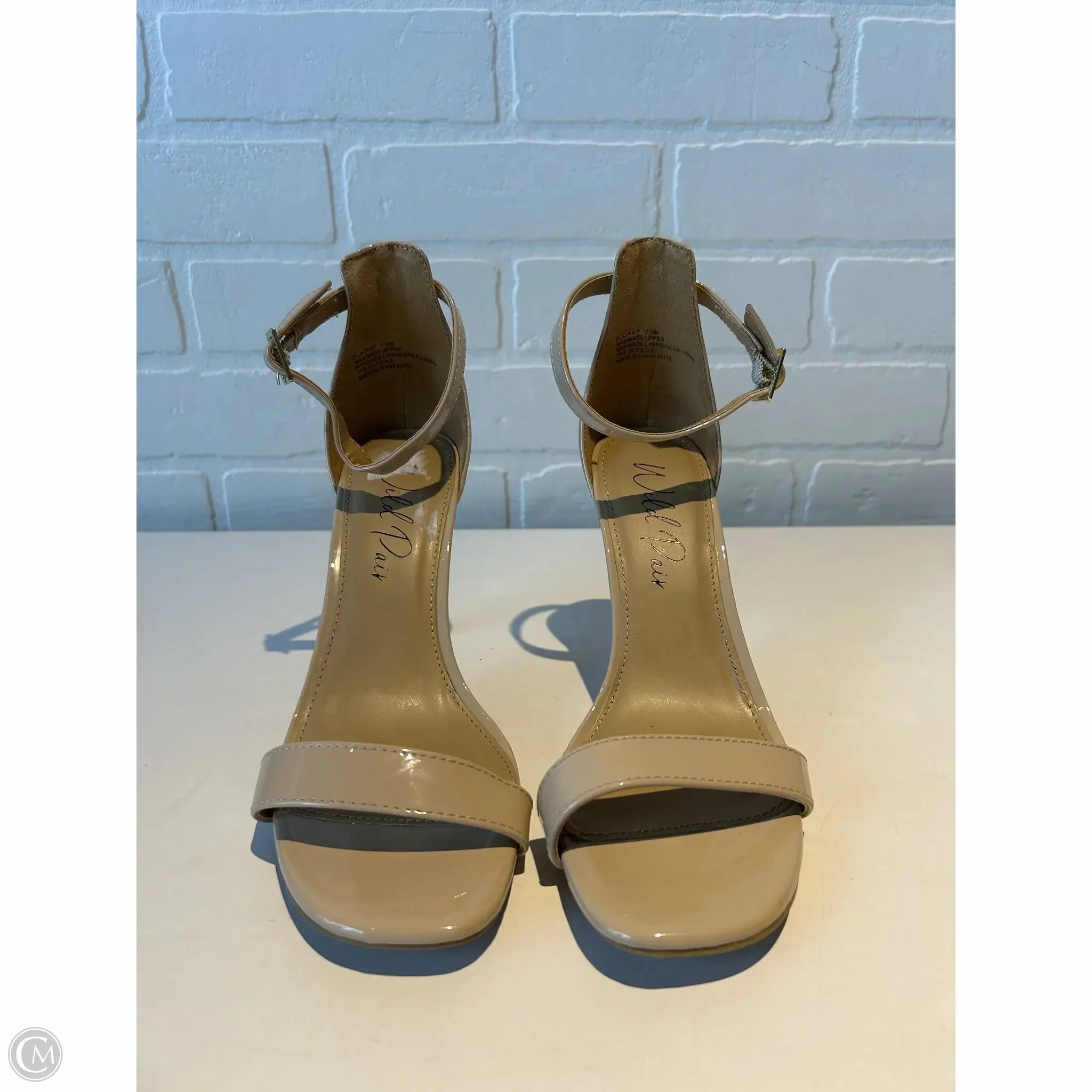 Sandals Heels Stiletto By wild pair In Tan, Size: 7.5