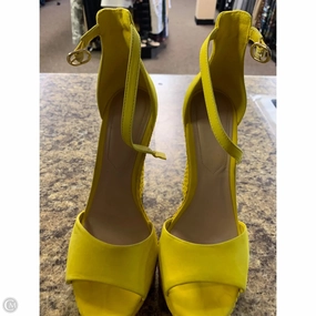 Sandals Heels Wedge By Aldo In Yellow, Size: 8