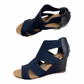 Sandals Heels Wedge By Alfani In Navy, Size:10