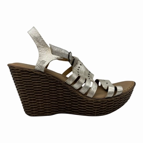 Sandals Heels Wedge By Born In Gold, Size:10