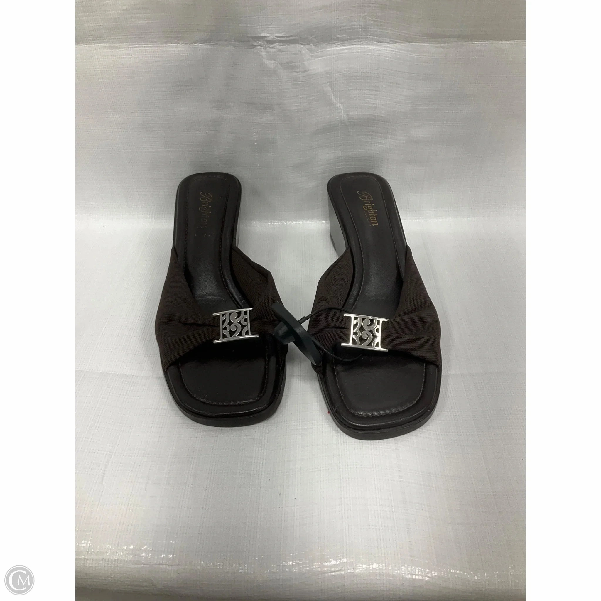 Sandals Heels Wedge By Brighton In Brown, Size: 9.5