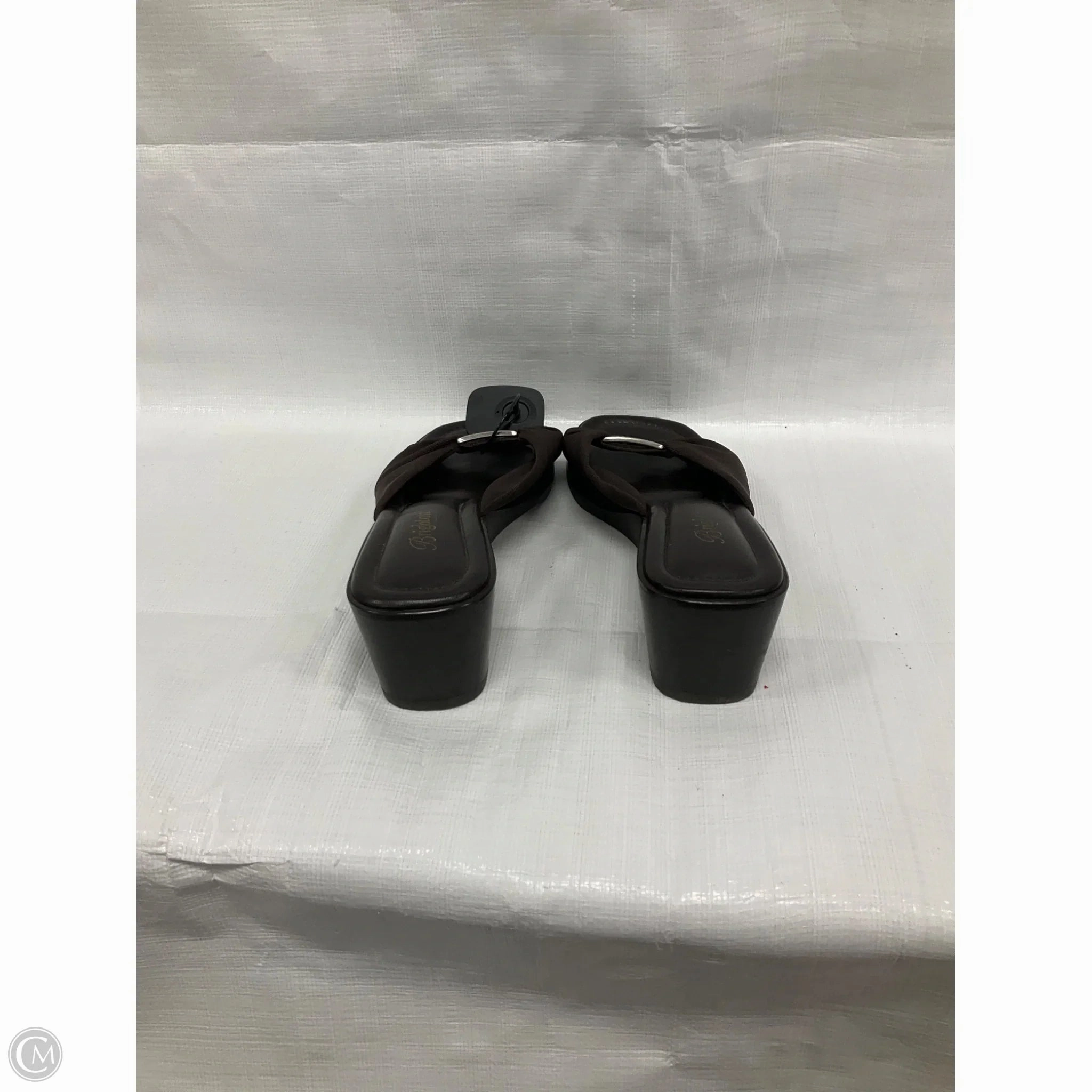 Sandals Heels Wedge By Brighton In Brown, Size: 9.5