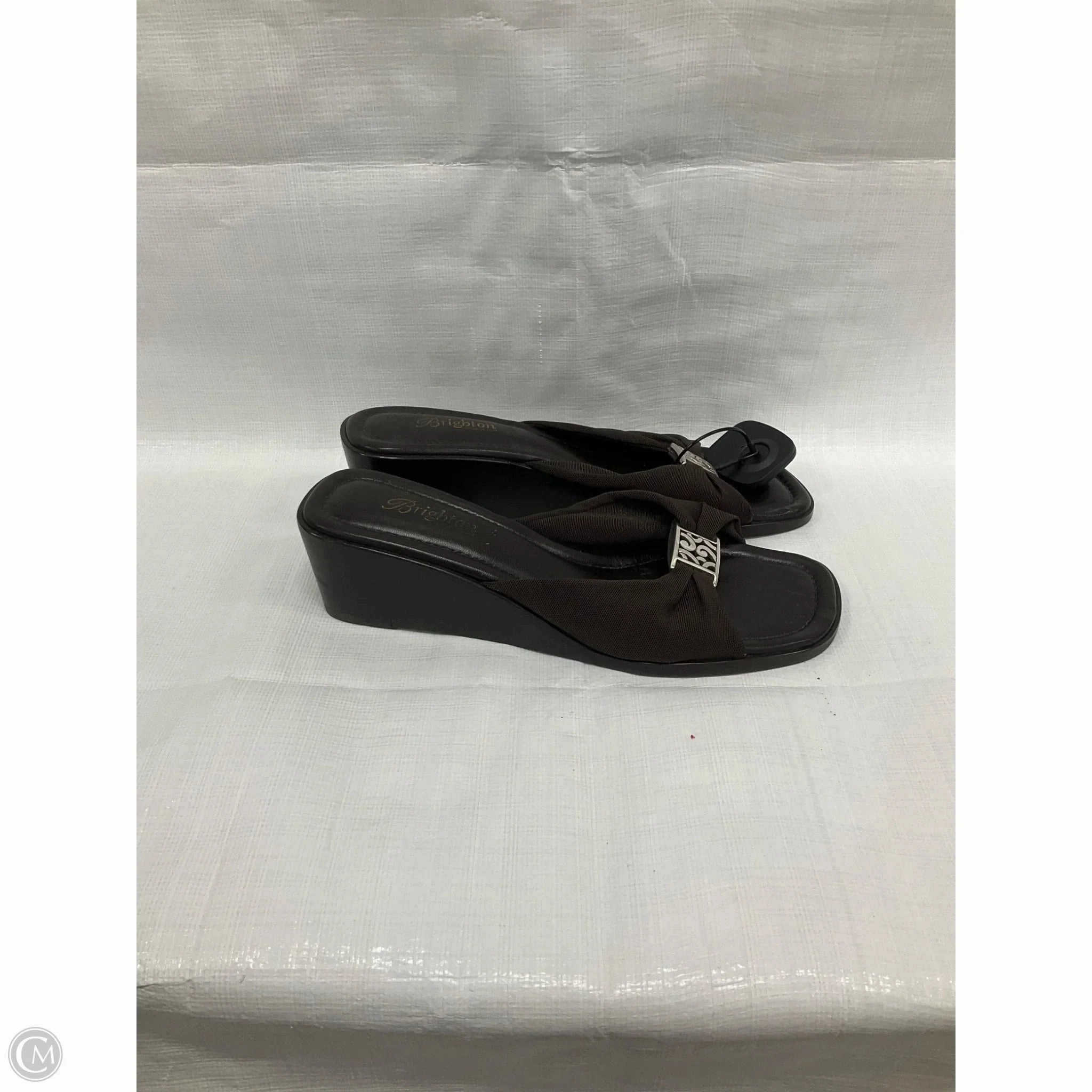 Sandals Heels Wedge By Brighton In Brown, Size: 9.5
