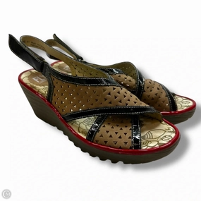Sandals Heels Wedge By Fly London In Tan