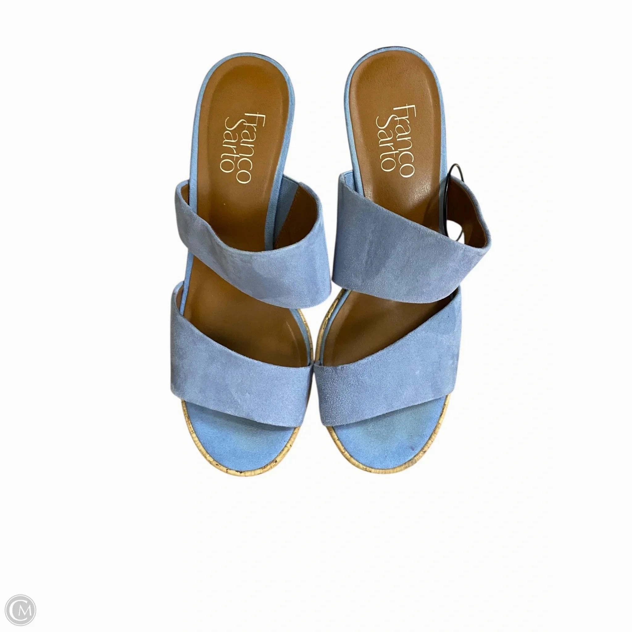 Sandals Heels Wedge By Franco Sarto In Blue, Size: 8