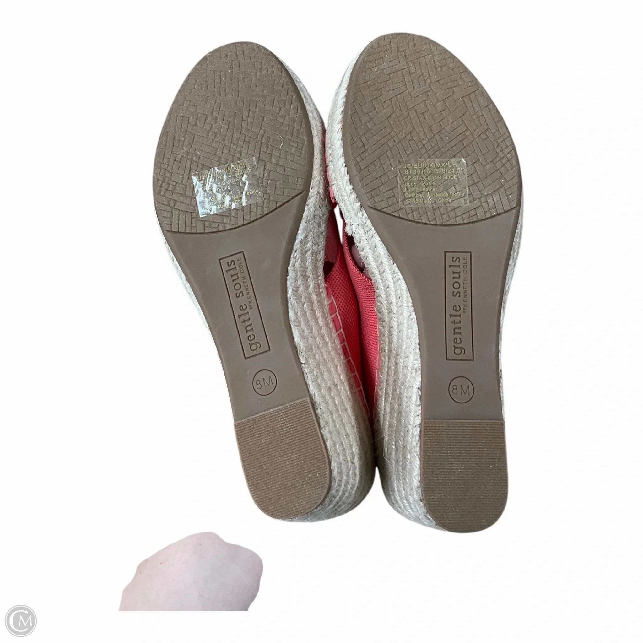 Sandals Heels Wedge By Gentle Souls In Peach, Size: 8