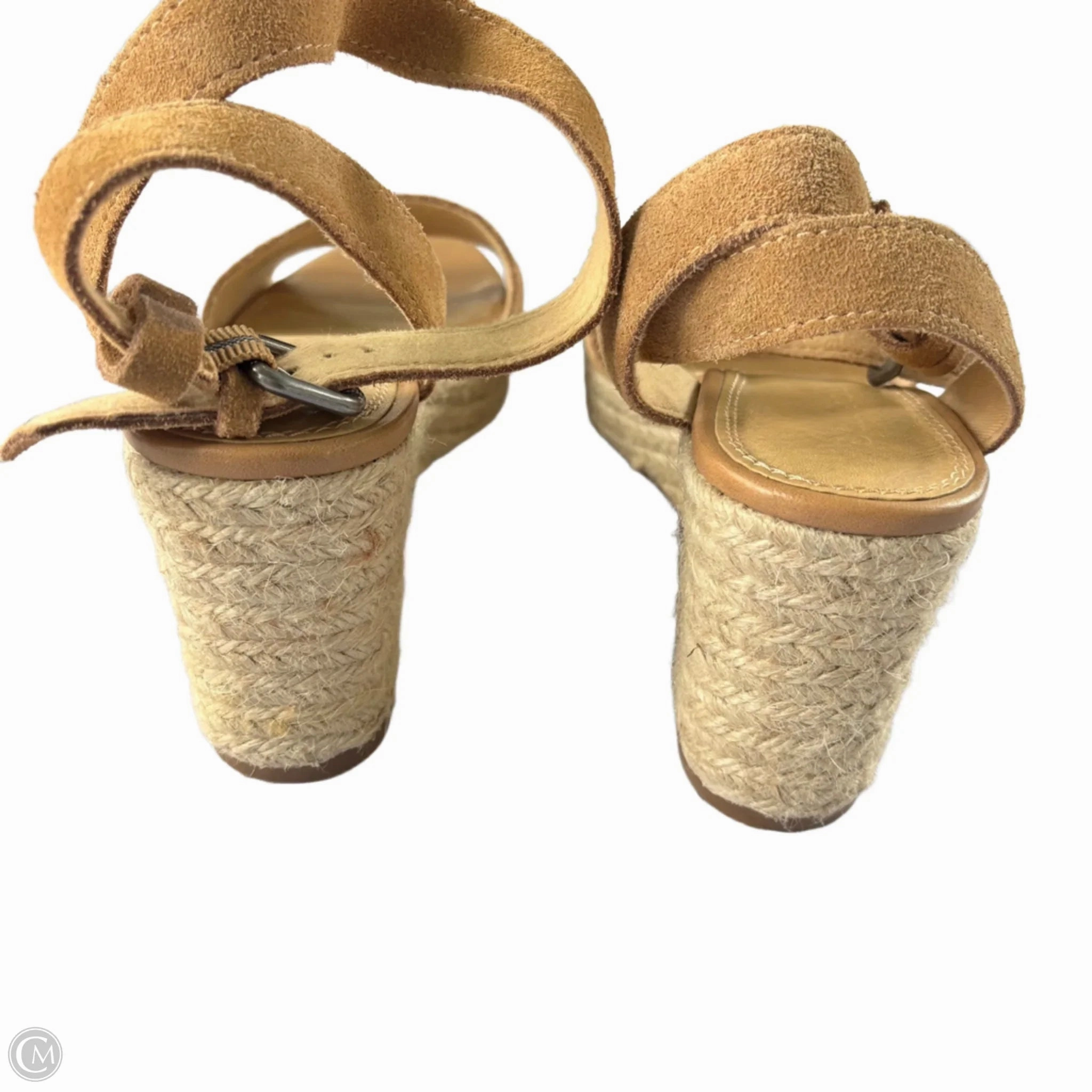 Sandals Heels Wedge By Splendid In Brown, Size: 8.5