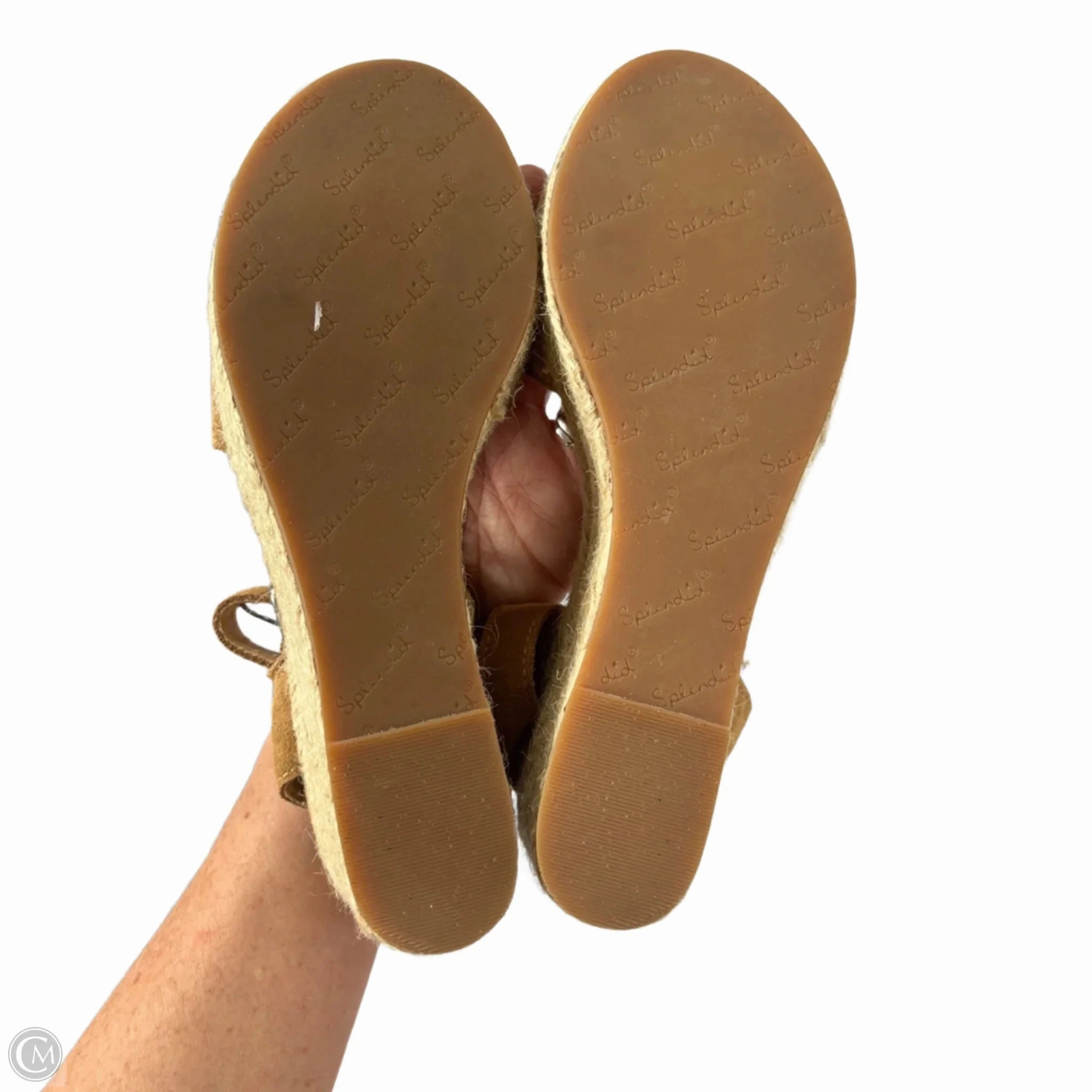 Sandals Heels Wedge By Splendid In Brown, Size: 8.5