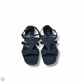 Sandals Heels Wedge By Vaneli In Black, Size: 8.5